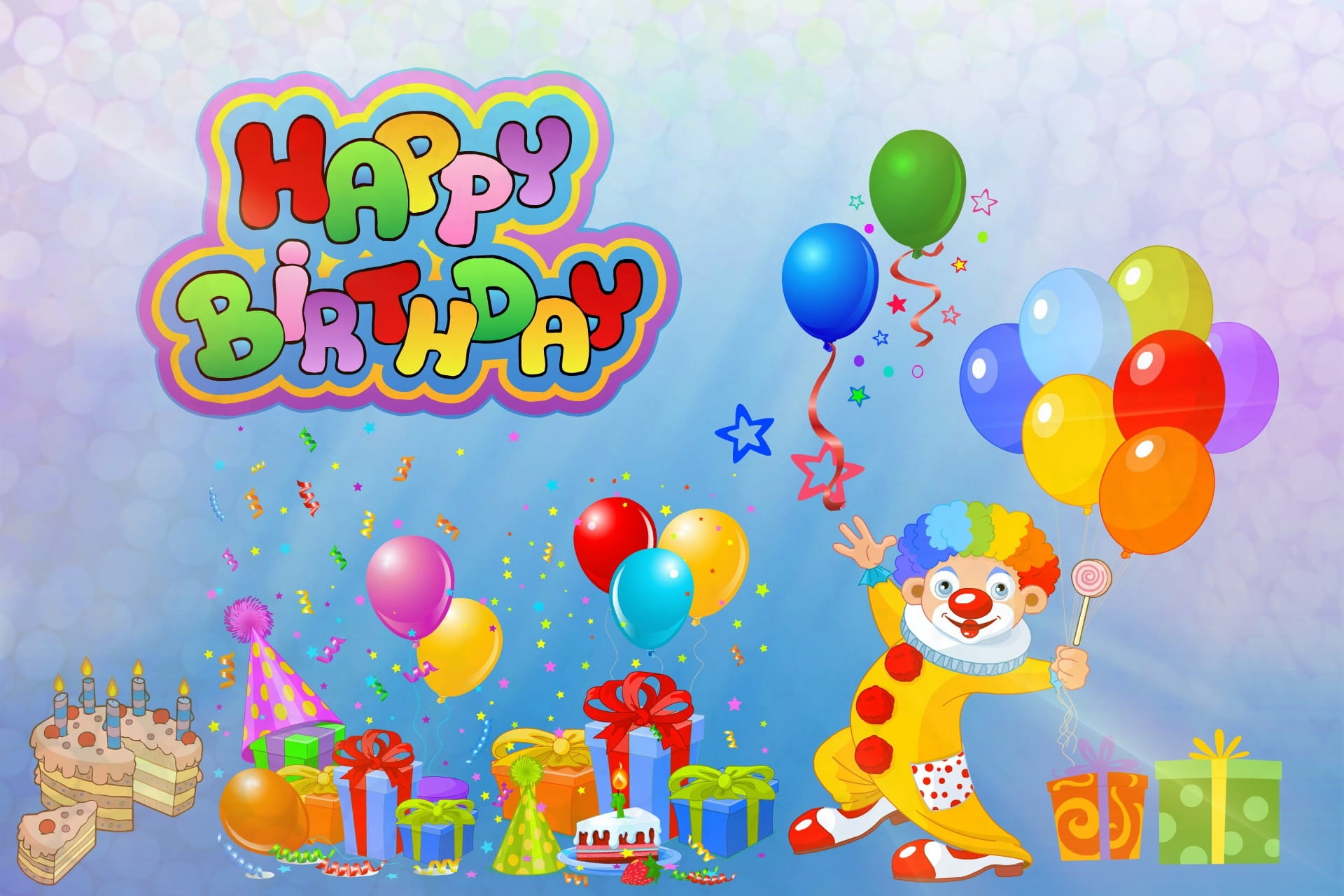 colored background, 1080P, food, rainbow, sky, education, indoors, card, archival, fun, food and drink, happy, blue, vibrant color, cloud - sky, balloon, HD Wallpaper
