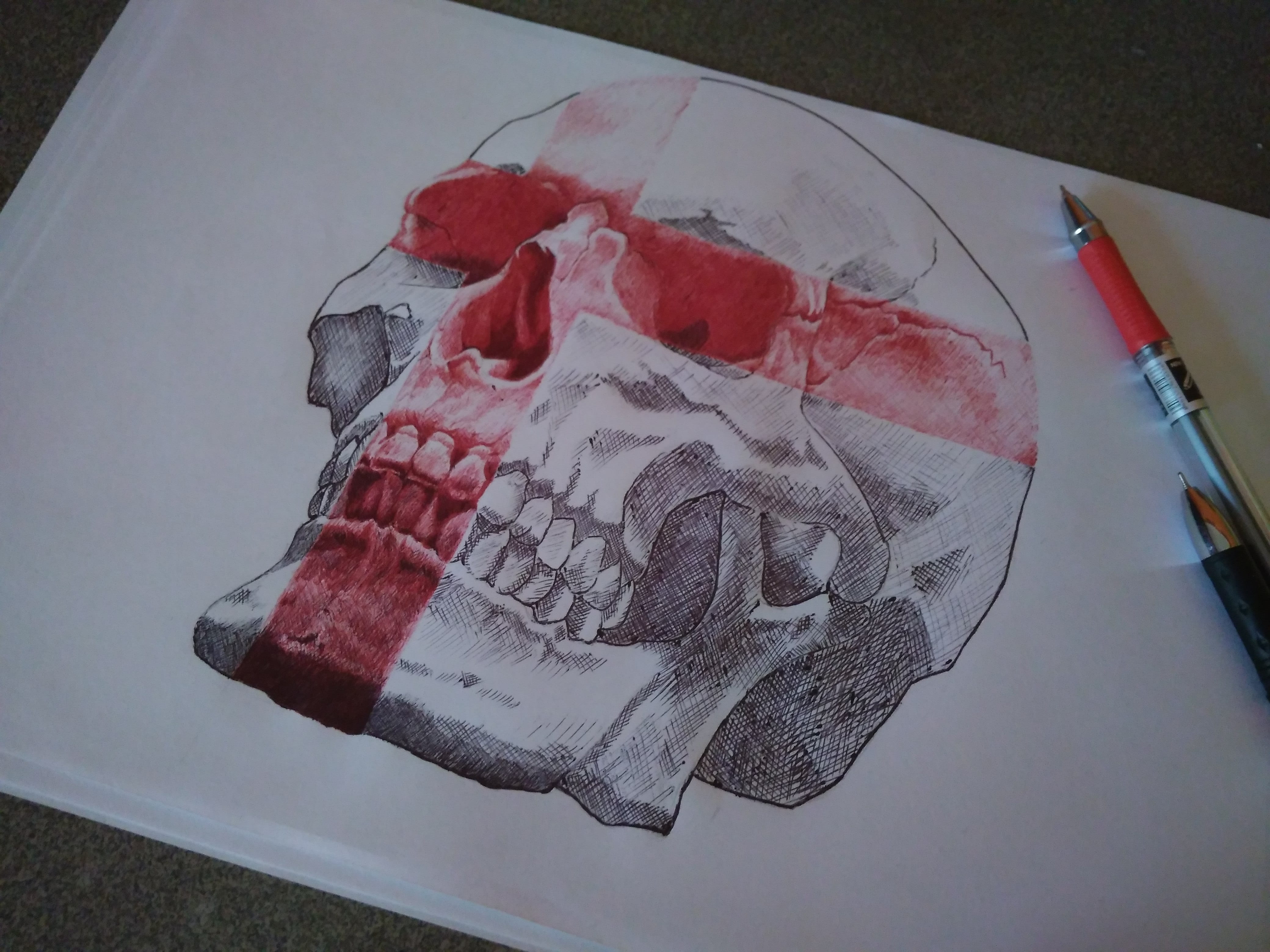 no people, drawing - art product, ballpen, pattern, paper, close-up, high angle view, healthcare and medicine, head, currency, social issues, art and craft, HD Wallpaper