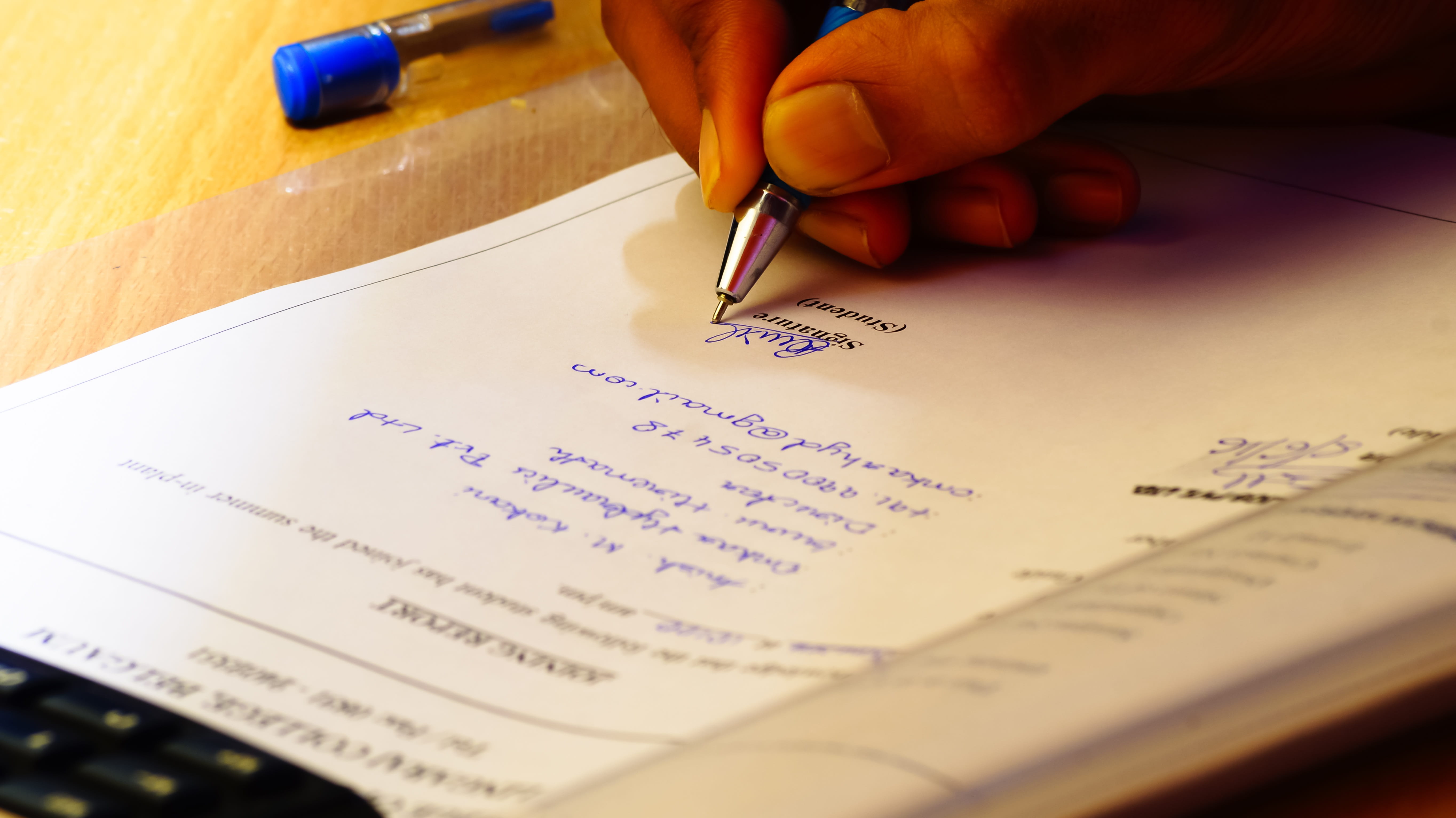 agreement, hand, contract, finance, signing, signature, document, person, paper, ballpen, people, communication, close-up, fingers, text, financial, 5K, HD Wallpaper