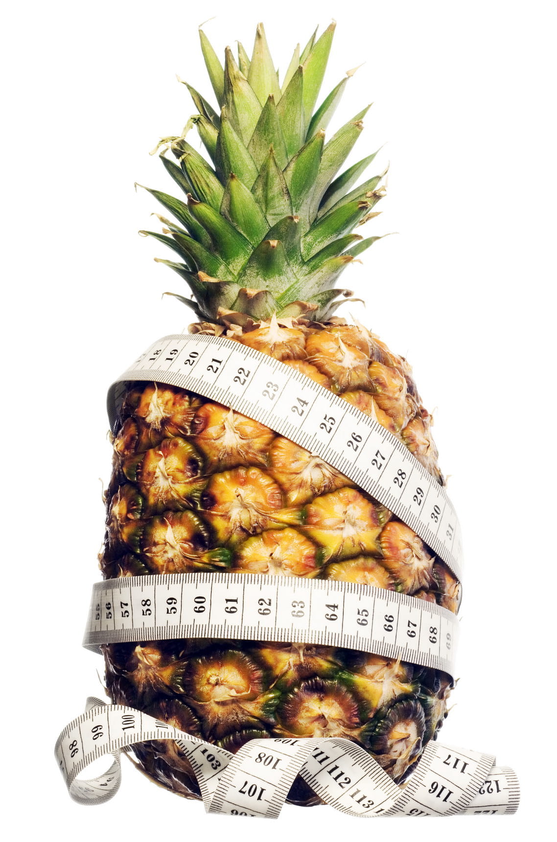 white, no people, white background, wellbeing, health, meter, tape, centimeter, length, ruler, whole, ananas, cut out, citrus, fruit, indoors, tropical, Phone HD Wallpaper