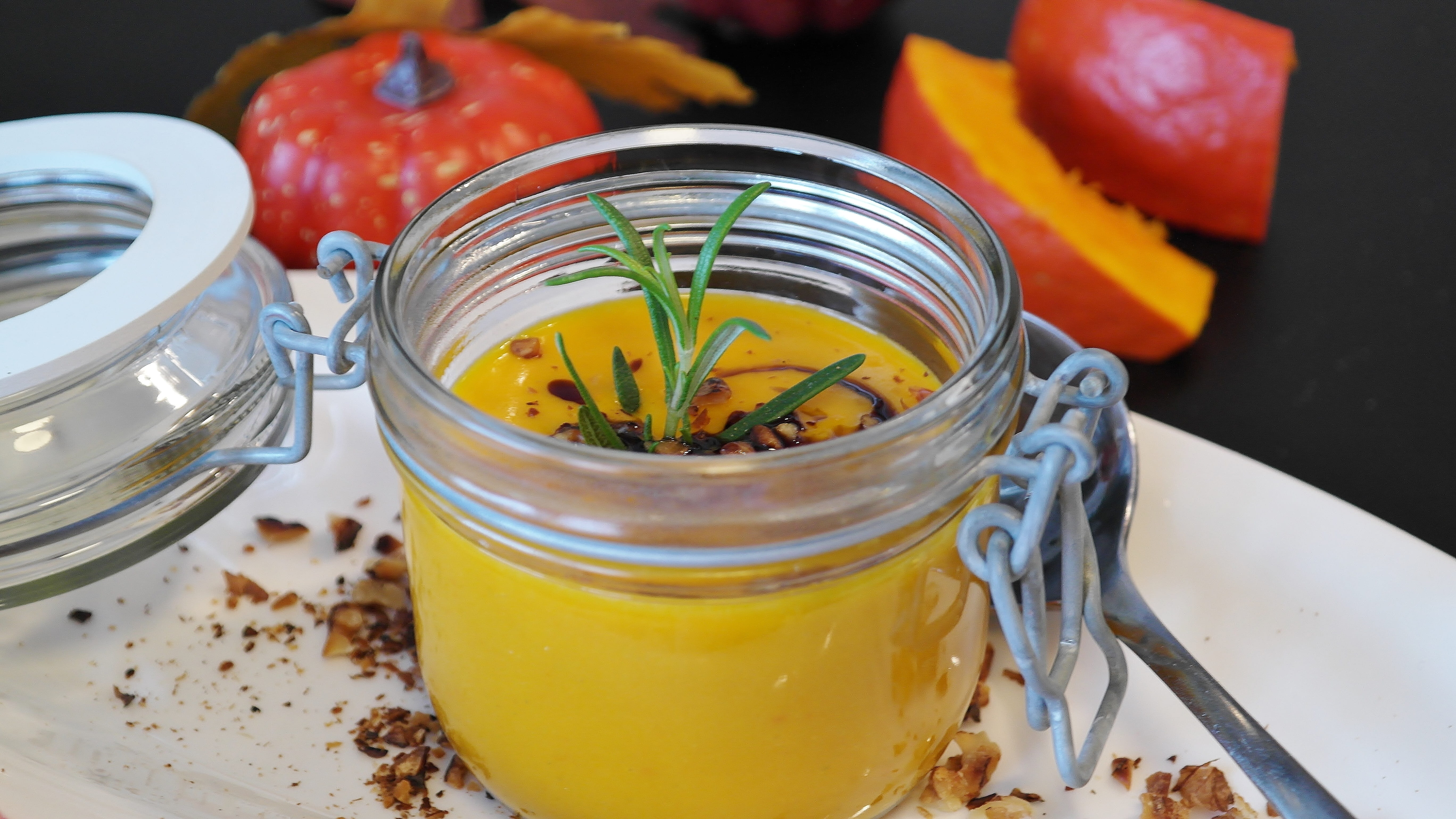 wellbeing, table, healthy, still life, pumpkin soup, foodporn, food plating, high angle view, plate, no people, food and drink, container, vegetarian, pudding, HD Wallpaper