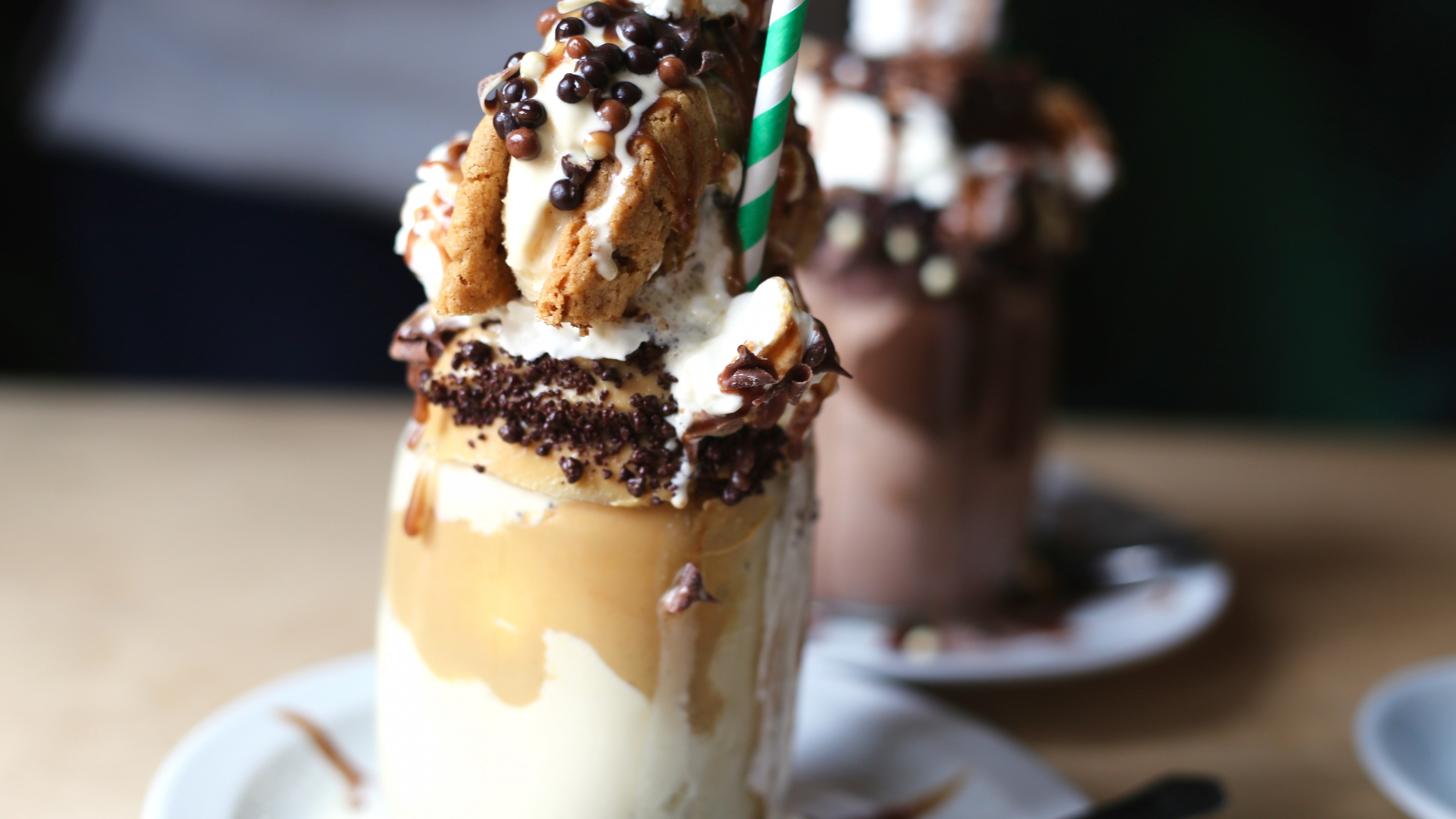 milk shake, freak shake, freakshakes, cake, 5K, HD Wallpaper