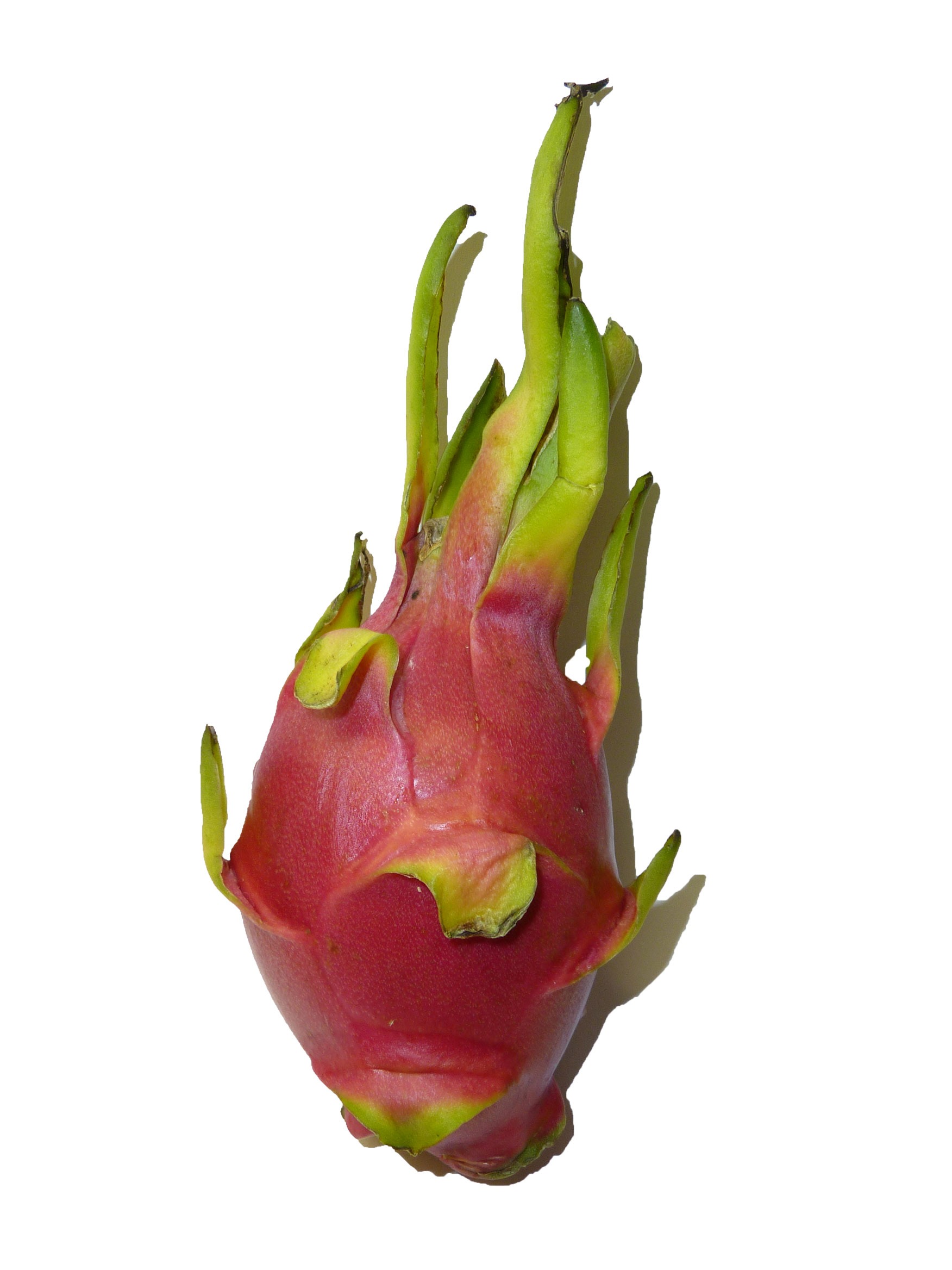dragon fruit, red, pitahaya, single object, eat, still life, green color, no people, sepal, white background, 1080P, exotic, indoors, pitaya, food and drink, Phone HD Wallpaper