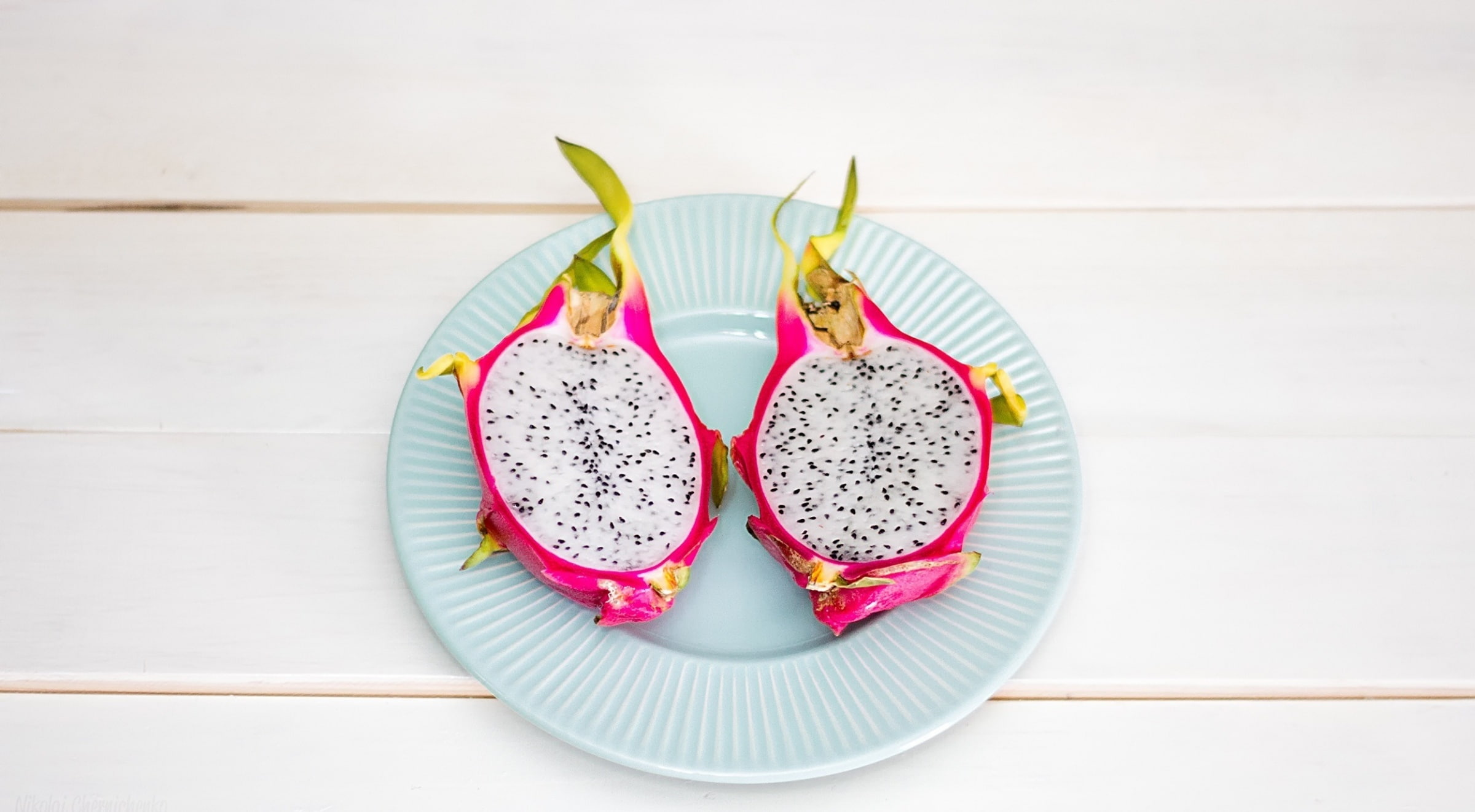 Tropical, indulgence, wood - material, plate, still life, crockery, indoors, high angle view, Pitahaya, Natural, Exotic, 1080P, close-up, pink color, Table, HD Wallpaper