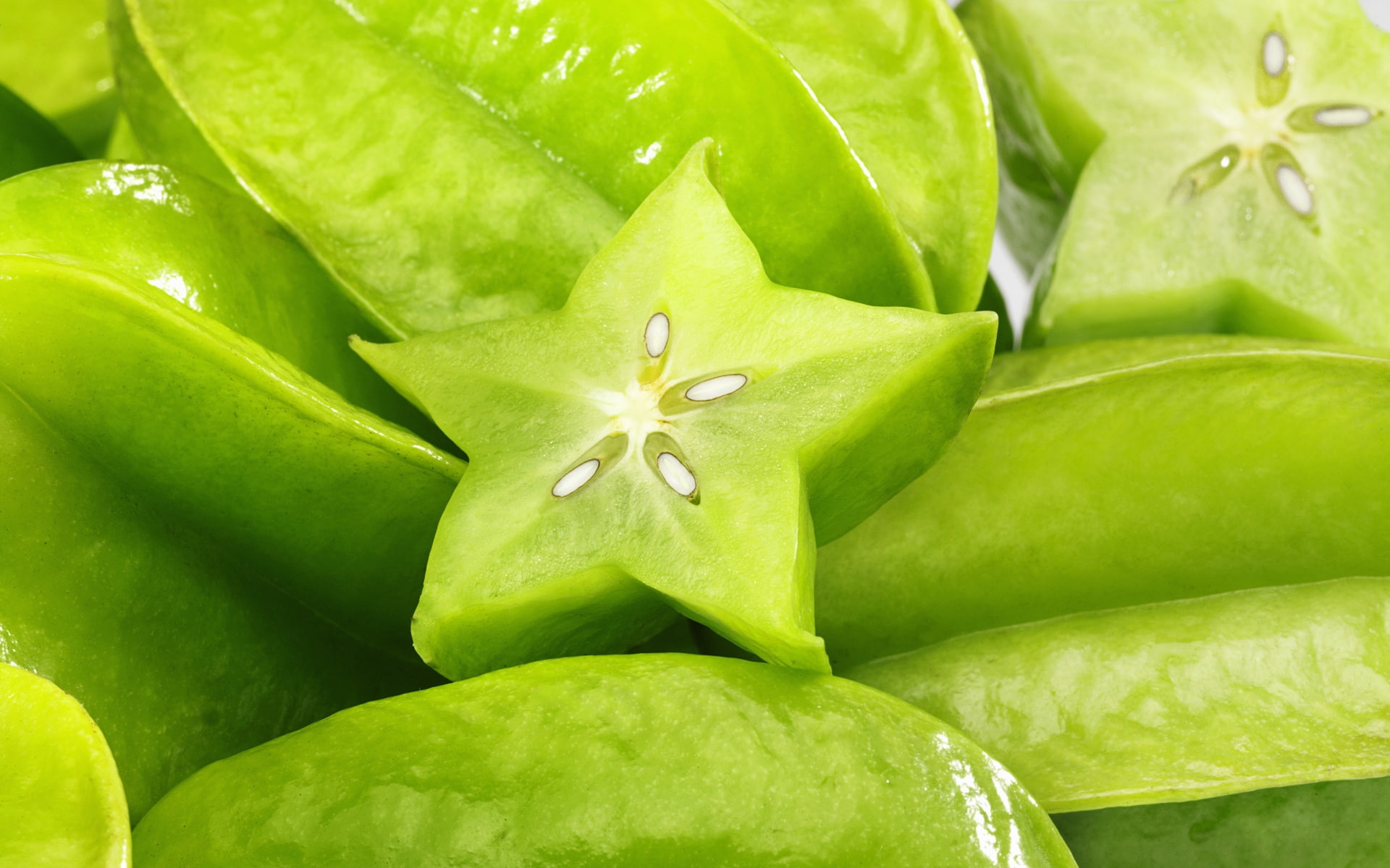 Green, Carambola, 1080P, Tropical, close, HD Wallpaper