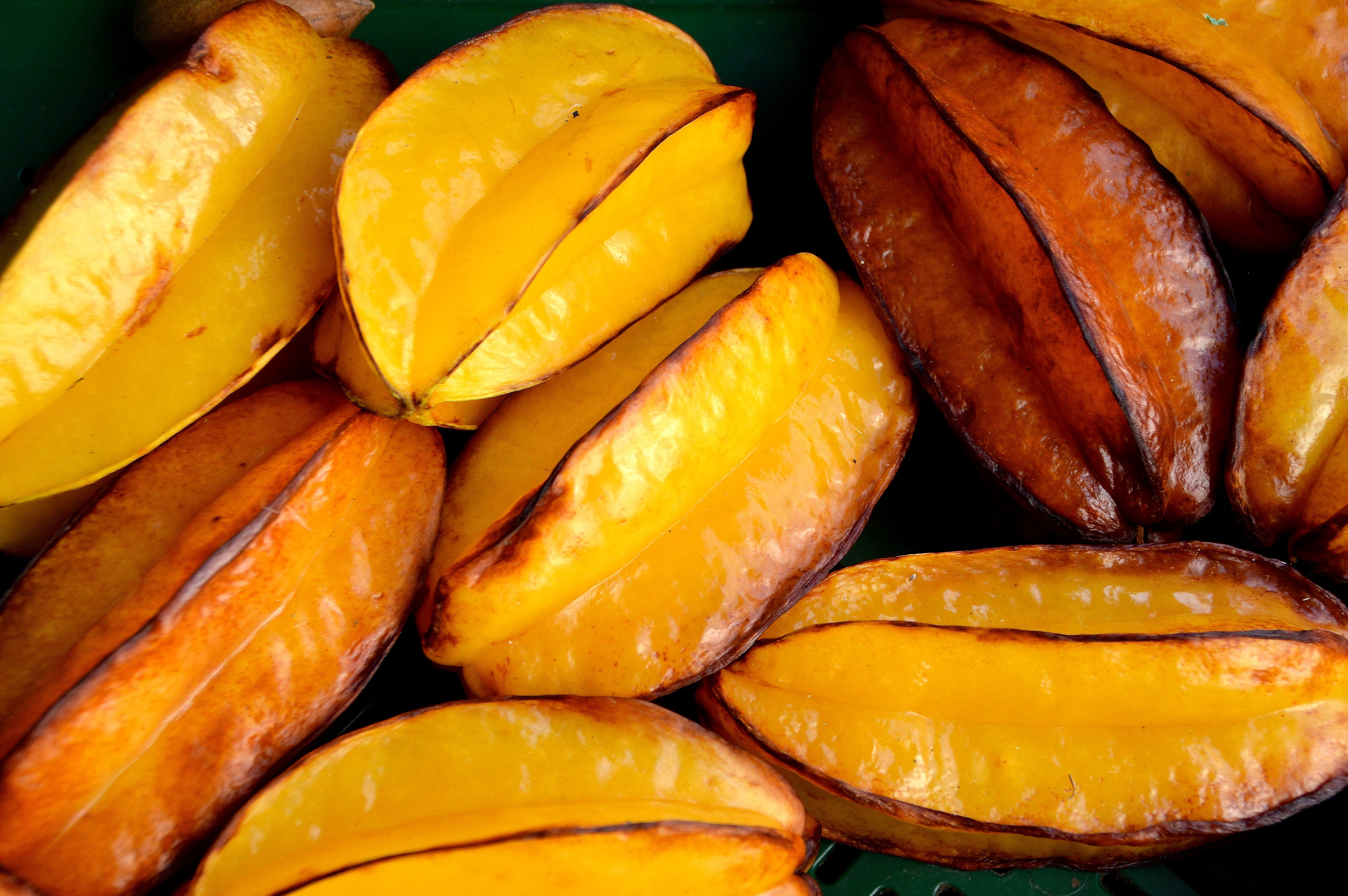 ripe, retail, healthy eating, indoors, left untreated, 4K, yellow, carambolas, food and drink, naturkost, still life, food, bio, large group of objects, HD Wallpaper