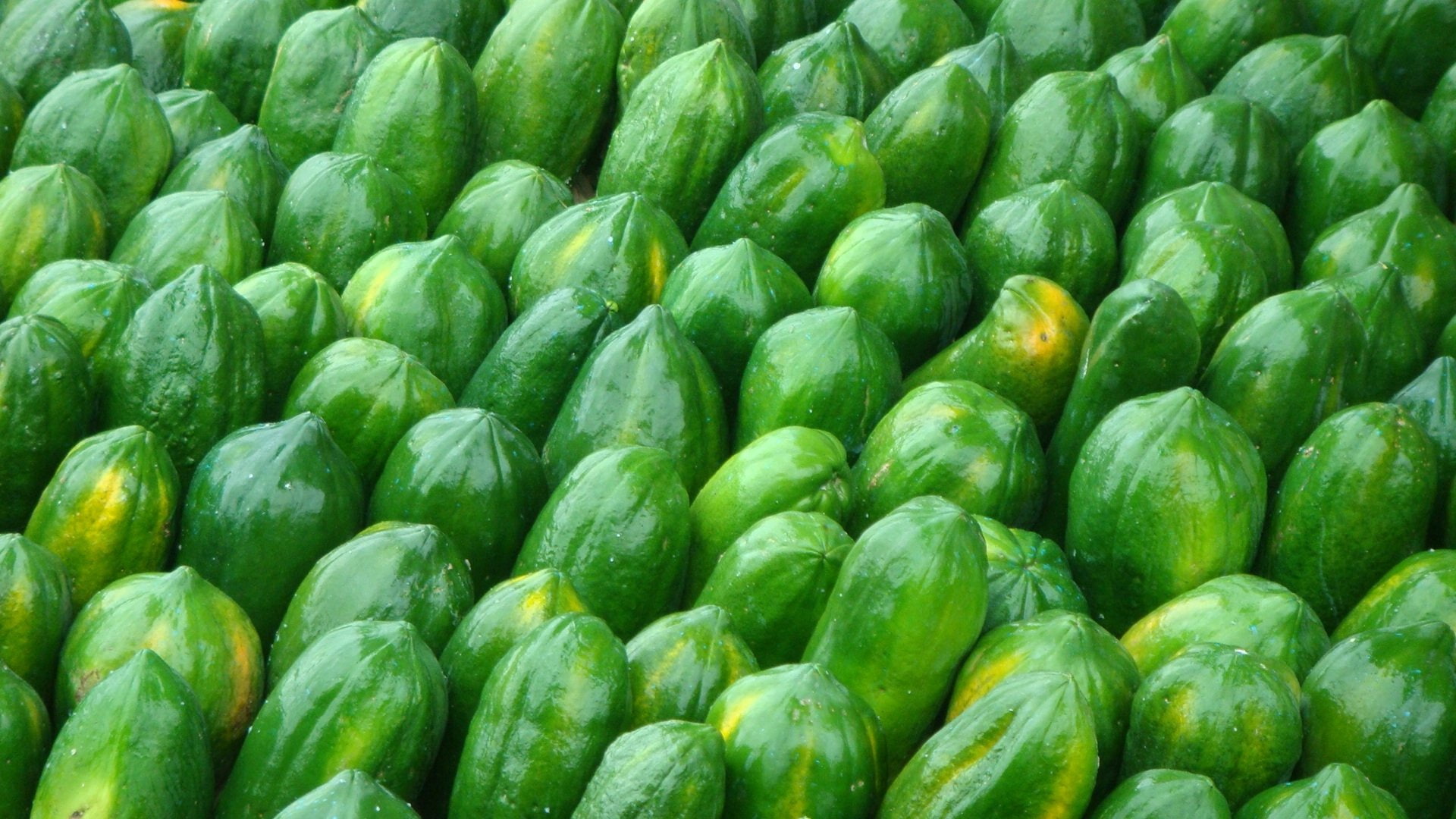 Green, Fruit, Food, Papaya, 1080P, HD Wallpaper