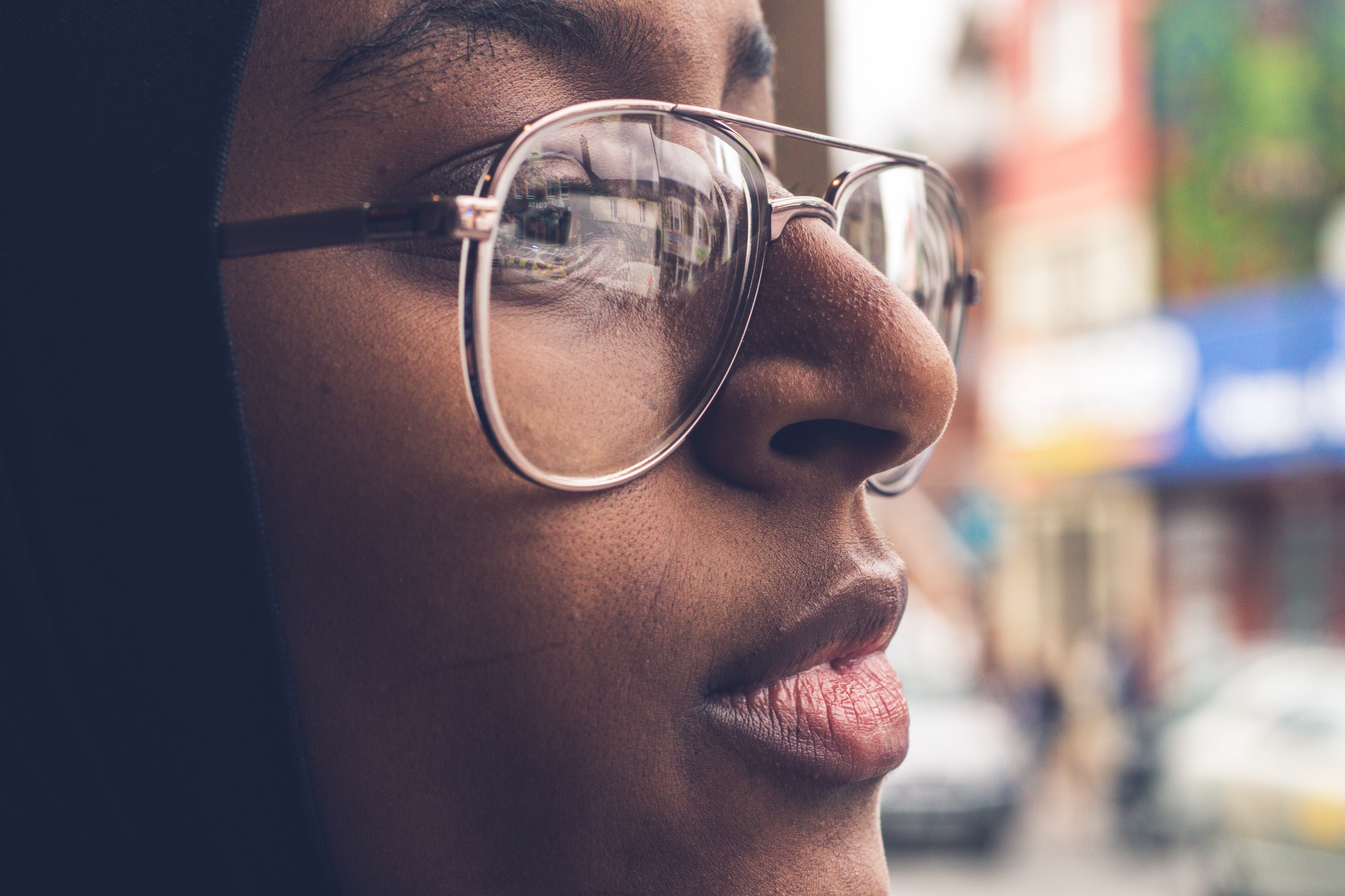 elegance, lifestyles, modern, fashion, daytime, glasses, style, fashion Model, adult, african, black, portrait, beautiful, close-up, human Face, female, HD Wallpaper