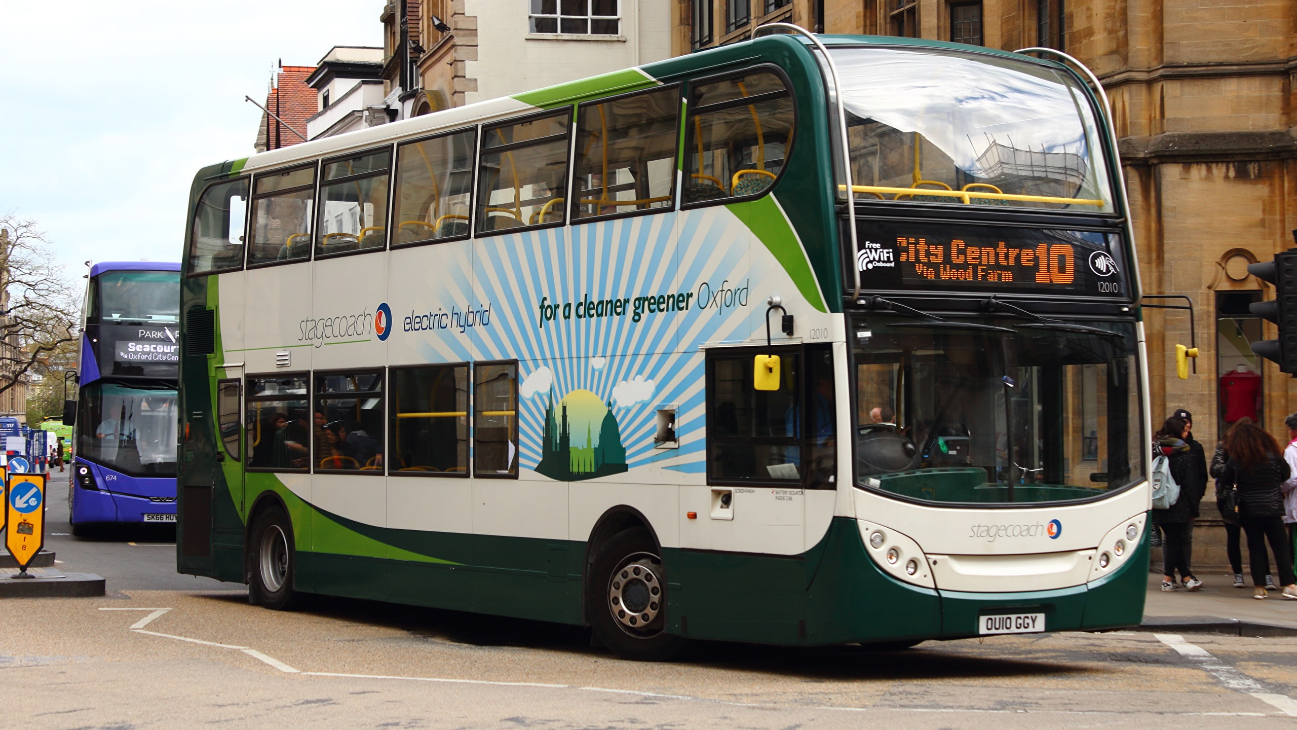 urbano, autobus, plantas, 2K, HD Wallpaper