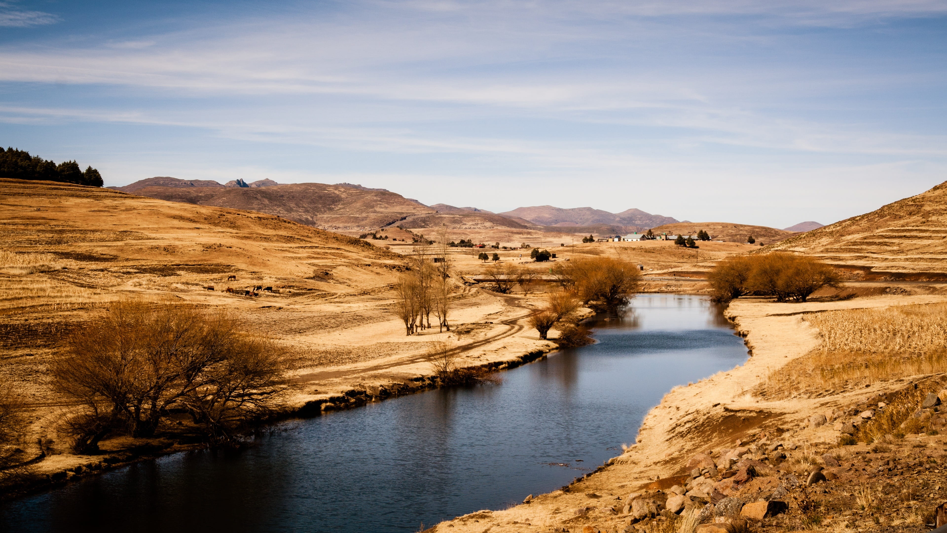 climate, environment, rock - object, beauty in nature, cloud - sky, non-urban scene, water, semi-arid, landscape, tranquil scene, no people, sky, solid, HD Wallpaper