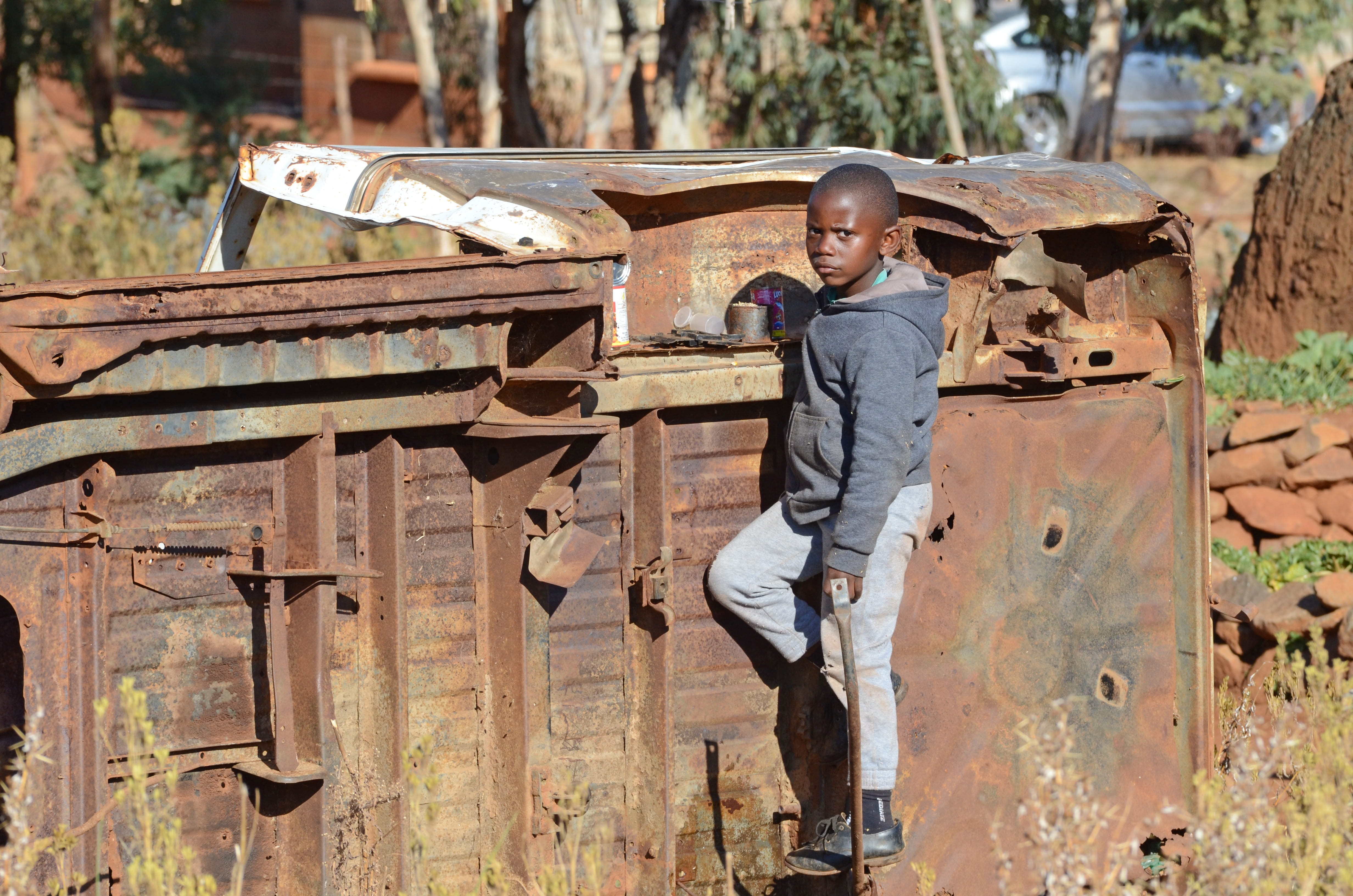 lesotho, outside, 4K, one person, childhood, innocence, males, boy, malealea, africa, outdoors, nature, wood - material, car, young, men, leisure activity, HD Wallpaper