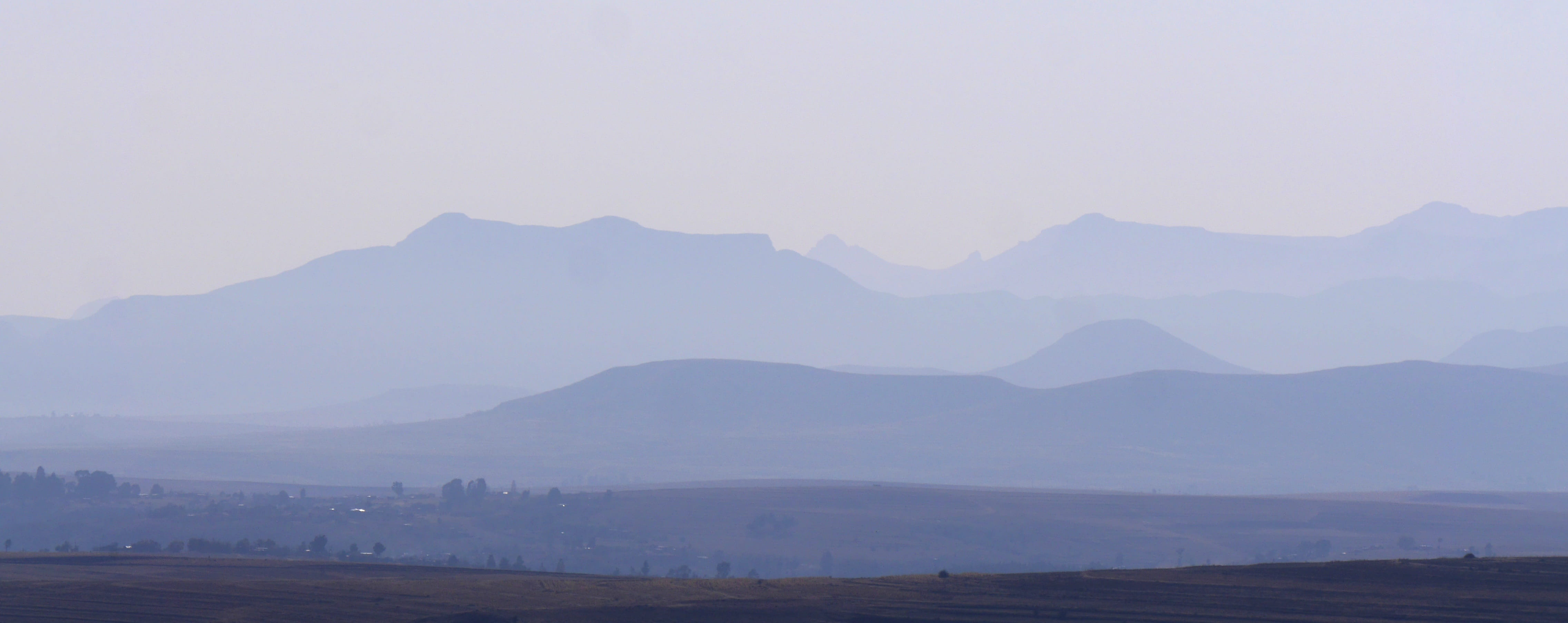 outdoors, arid climate, nature, mountain range, tranquil scene, Landscape, desert, Lesotho, no people, morgenstimmung, mountain, mood, land, sky, fog, tranquility, HD Wallpaper