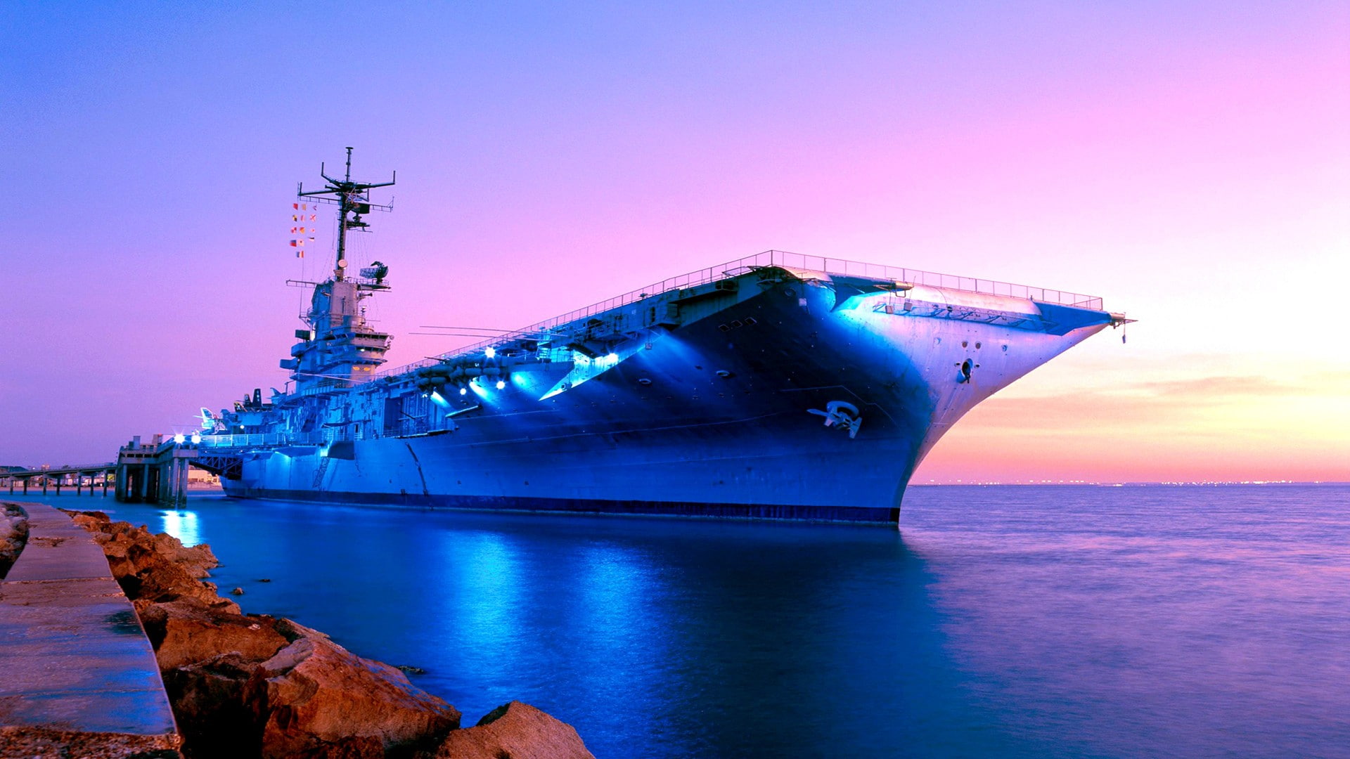 dusk, purple, water, sunset, transportation, container ship, 1080P, beauty in nature, nature, outdoors, motion, sea, sky, ship, nautical vessel, shipping, HD Wallpaper