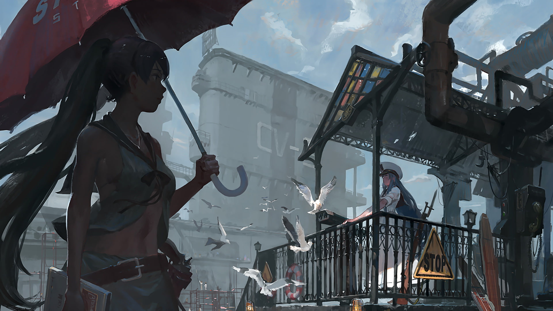 Kantai Collection, Lexington (Kancolle), 1080P, Saratoga (Kancolle), Anime, HD Wallpaper