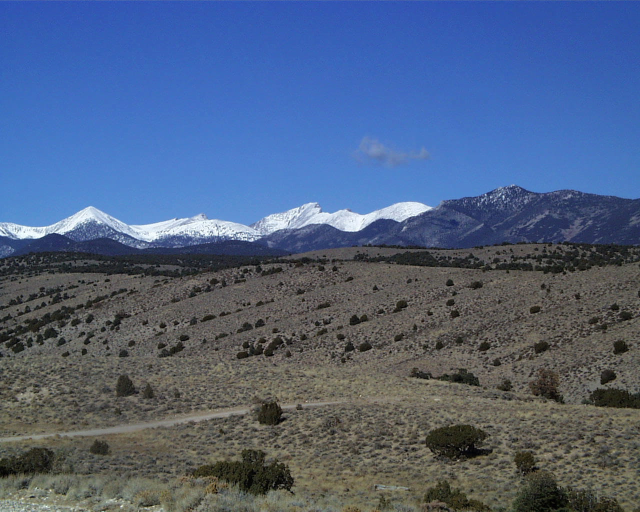 mountain peak, 720P, scenics, land, photos, mountain, Great Basin National Park, tranquility, landscape, snow, park, outdoors, United States, arid climate, HD Wallpaper