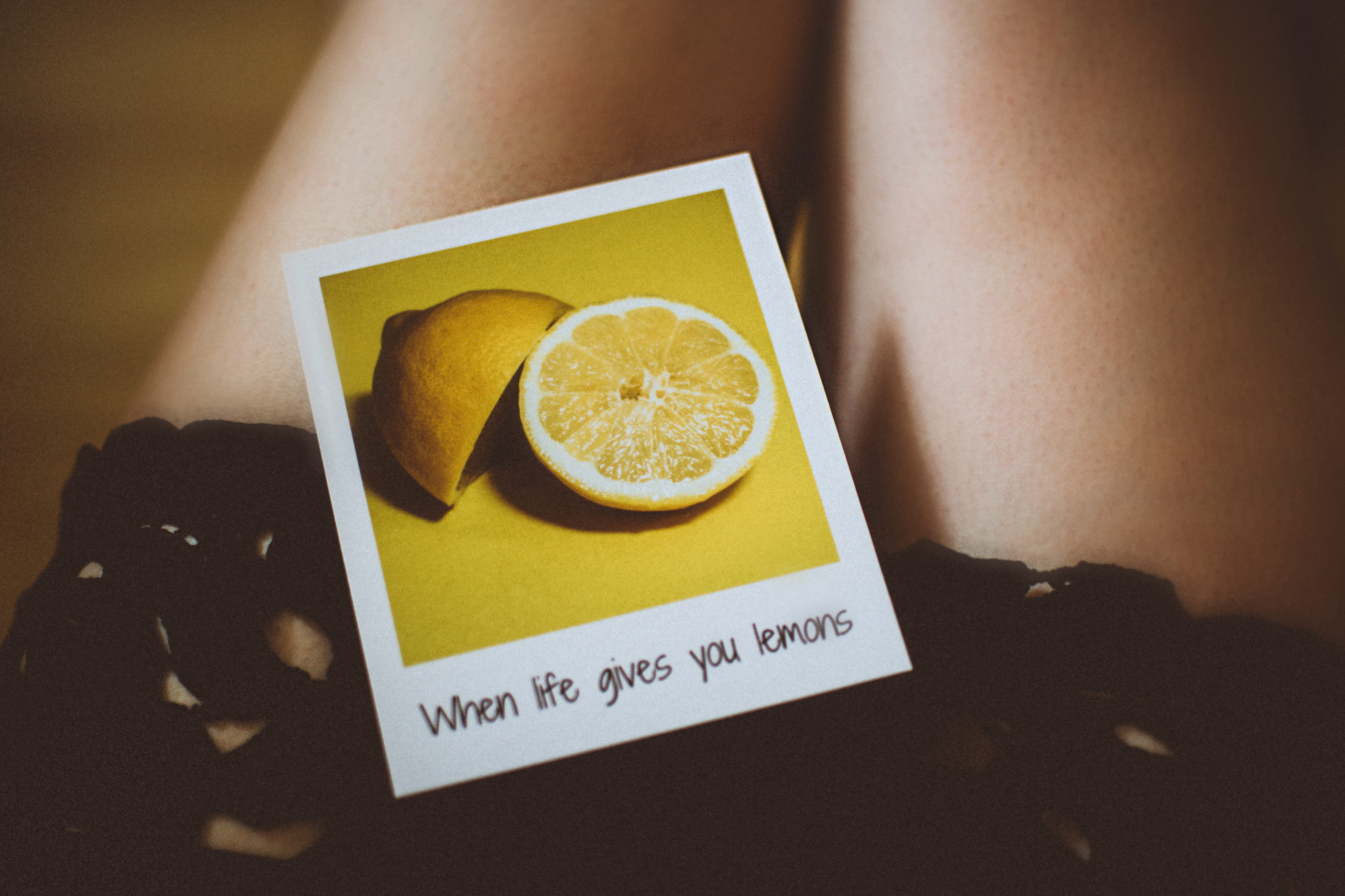 no people, sweet food, communication, conceptual, citrus fruit, healthy eating, high angle view, snack, quote, yellow, close-up, legs, s, picture, western script, HD Wallpaper