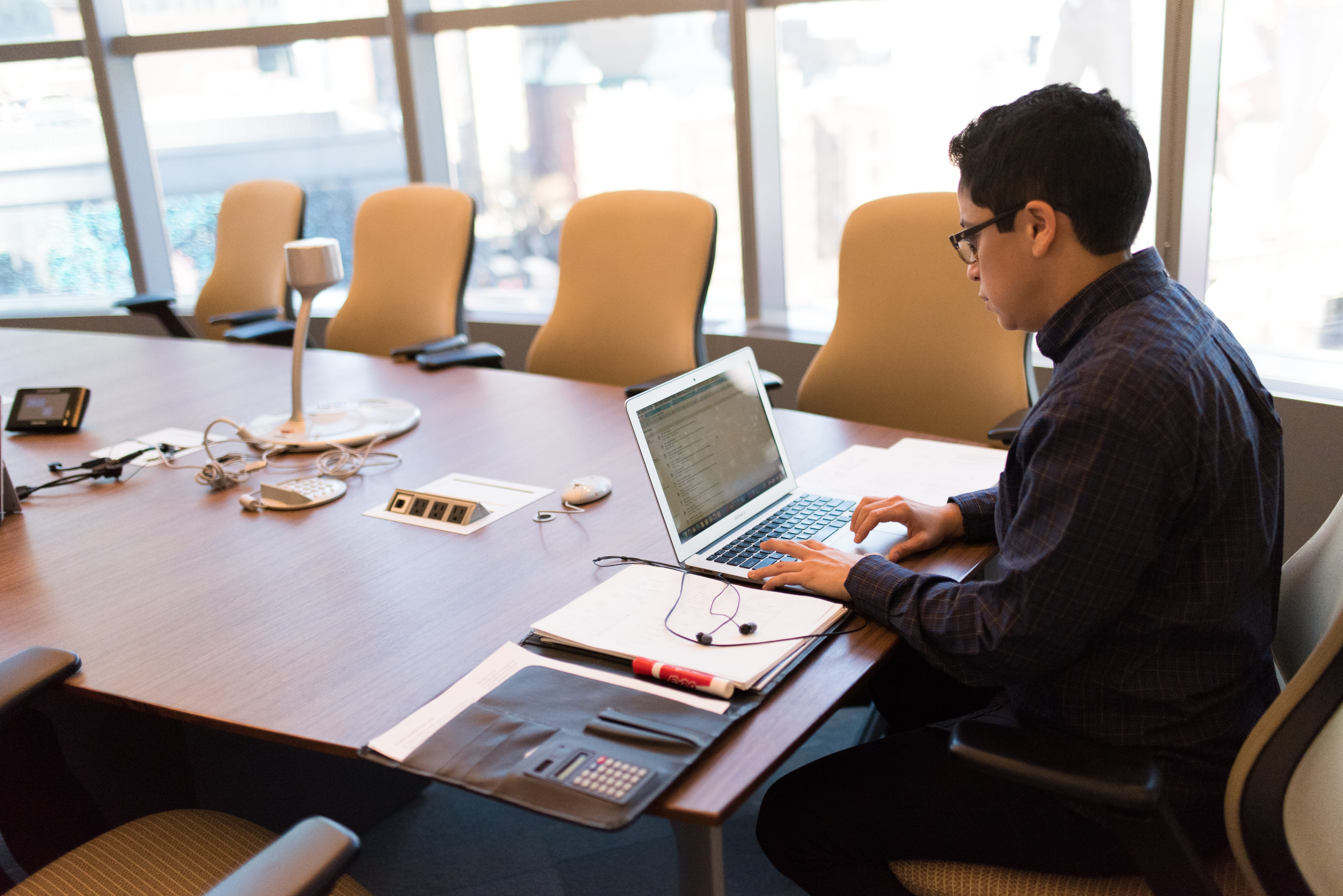 type, book, coding, technology, connection, wireless technology, 5K, table, one person, pen, seat, adult, conference room, laptop, using laptop, computer, HD Wallpaper