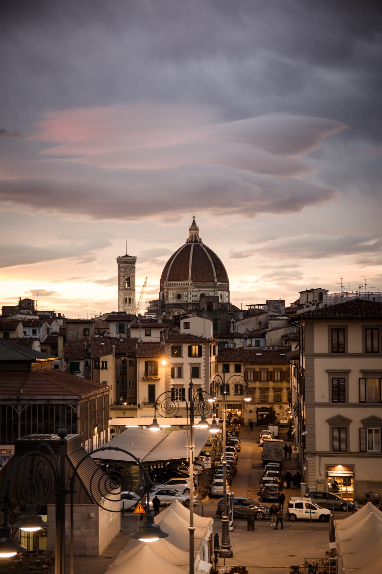 travel destinations, dome, building, nature, marketplace, city, outdoors, 1080P, residential district, sunset, built structure, duomo, outlook, sky, house of worship, Phone HD Wallpaper
