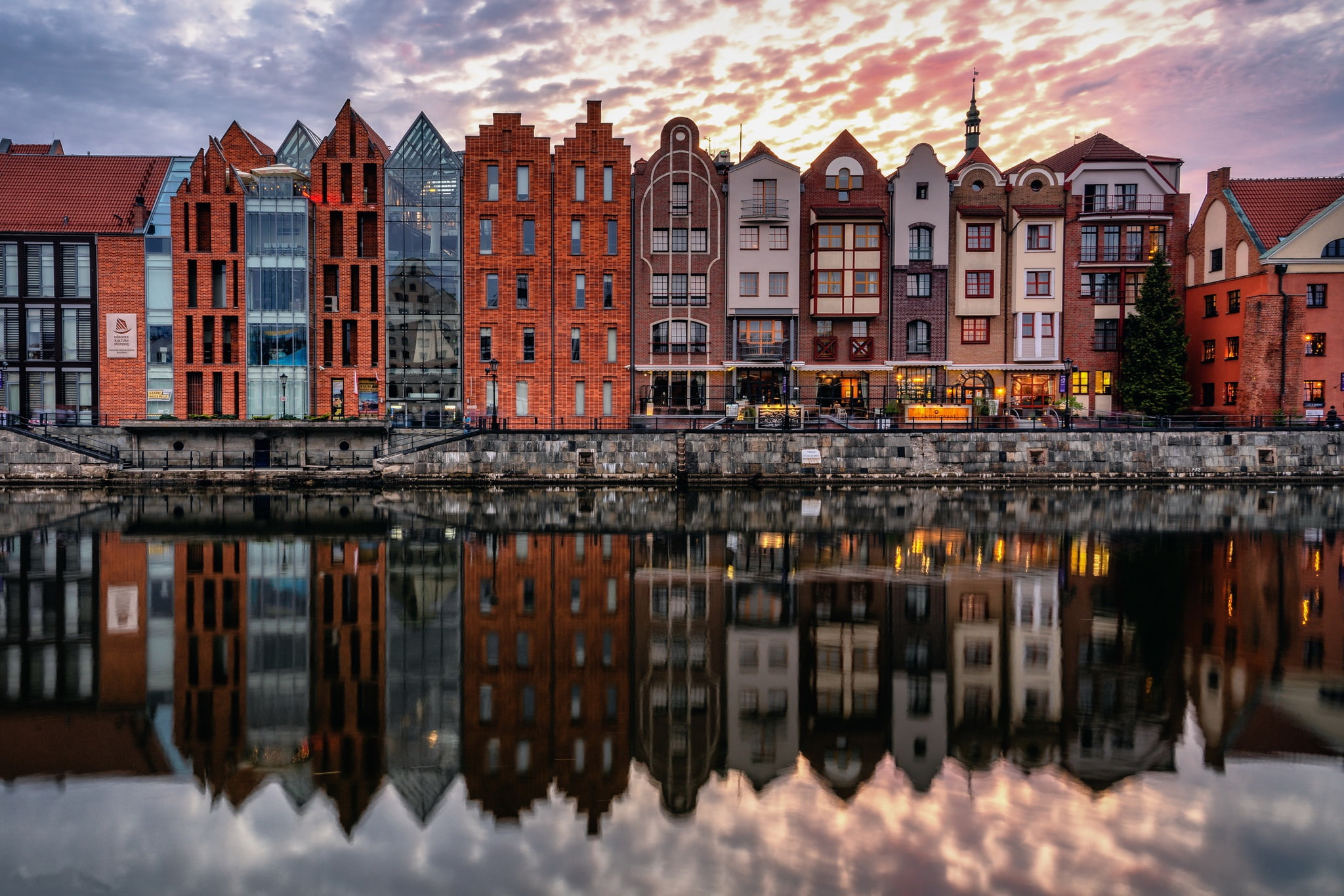 1080P, Reflection, Poland, Gdansk, HD Wallpaper