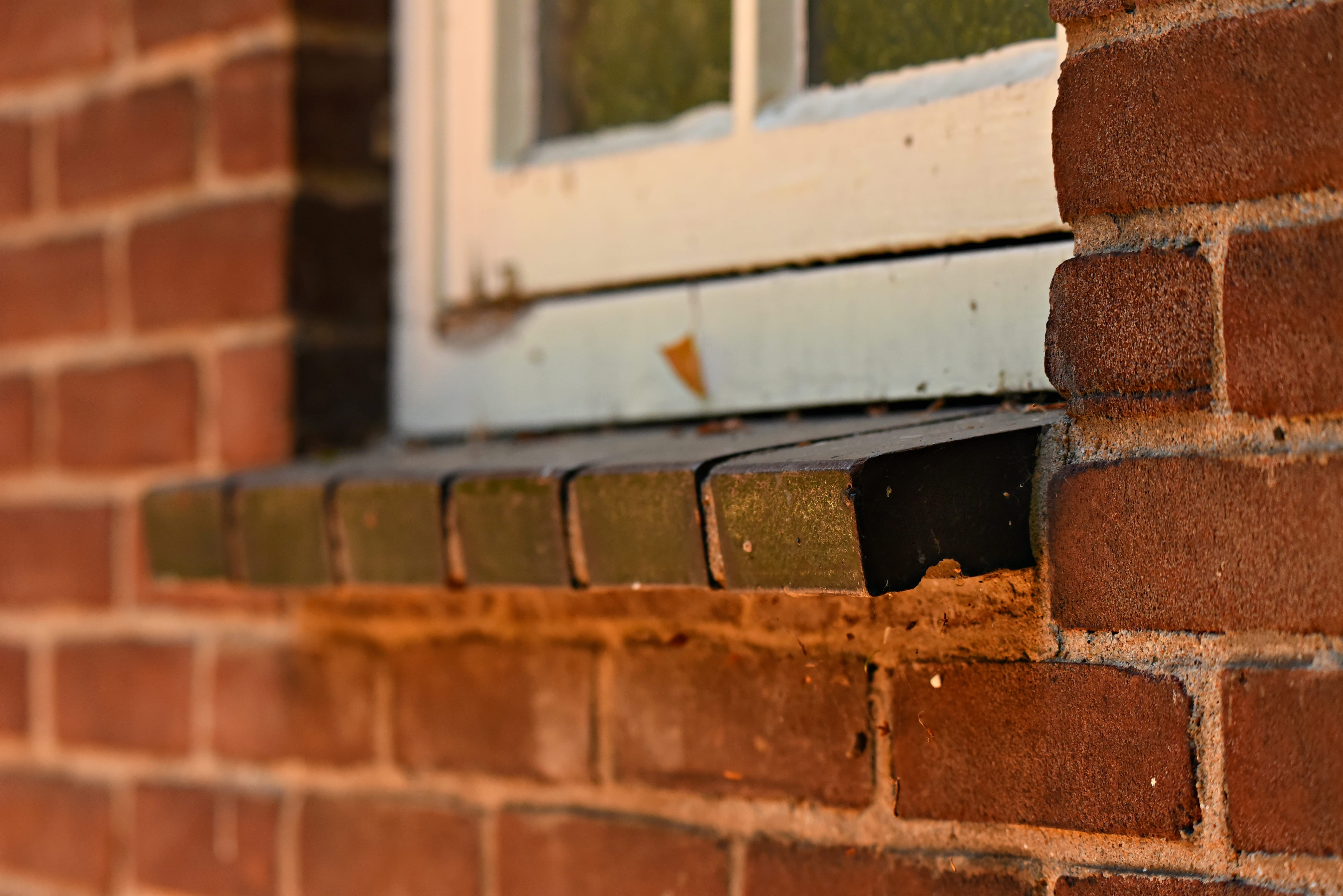brick wall, built structure, wall, pattern, textured, rusty, windowsill, architecture, no people, 4K, old, exterior, focus on foreground, brick, wall - building feature, HD Wallpaper