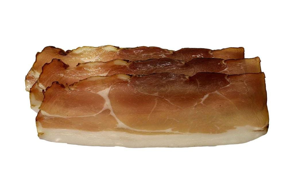 indoors, smoked ham, smoked, no people, protein, single object, meaty, pork, ham, cold cuts, discs, food, close-up, brown, white background, directly above, HD Wallpaper