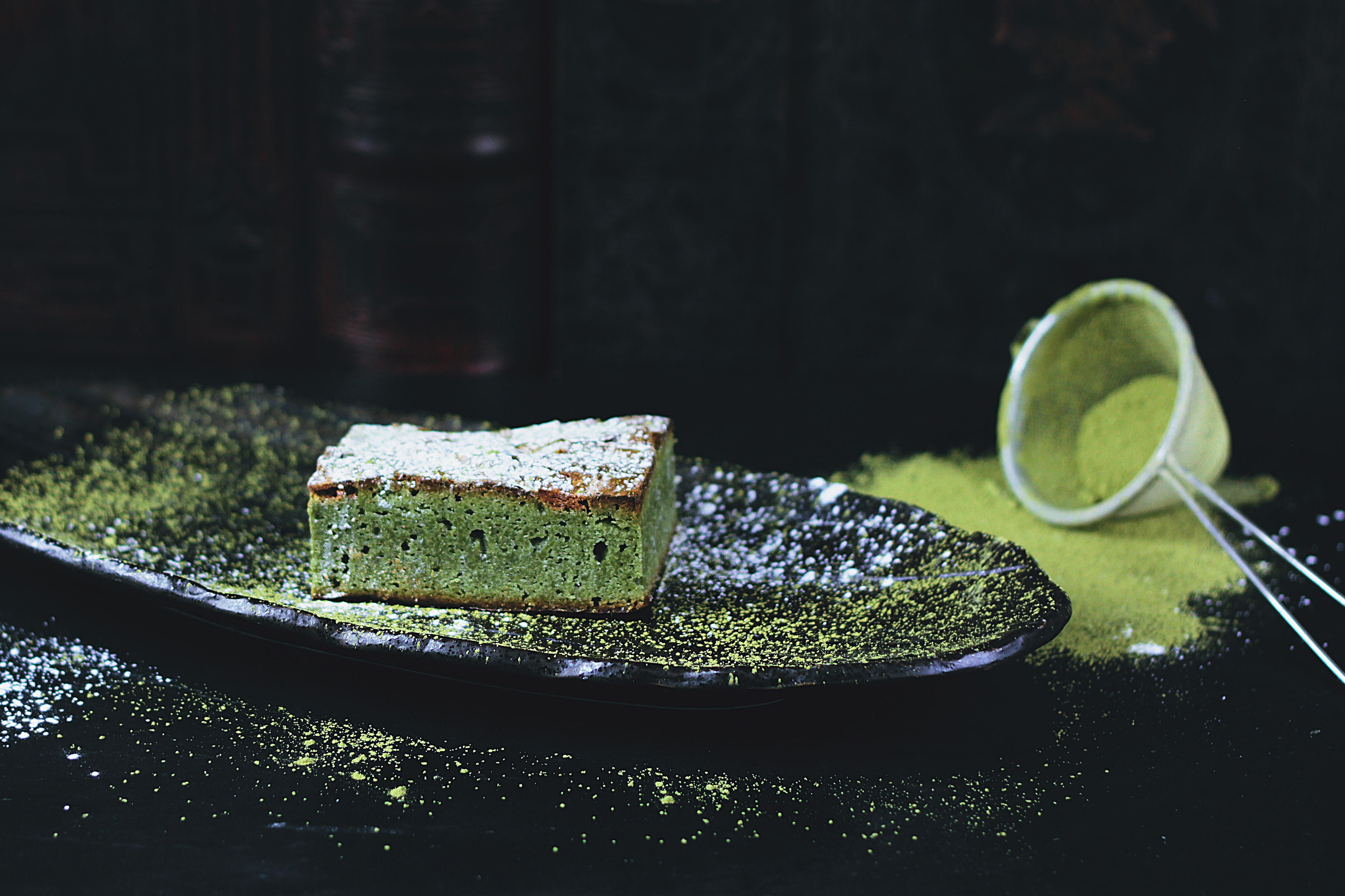 pistachio, healthy eating, sweet food, slice, plate, close-up, still life, fruit, table, slice of cake, freshness, green color, cake, food and Drink, matcha tea, HD Wallpaper