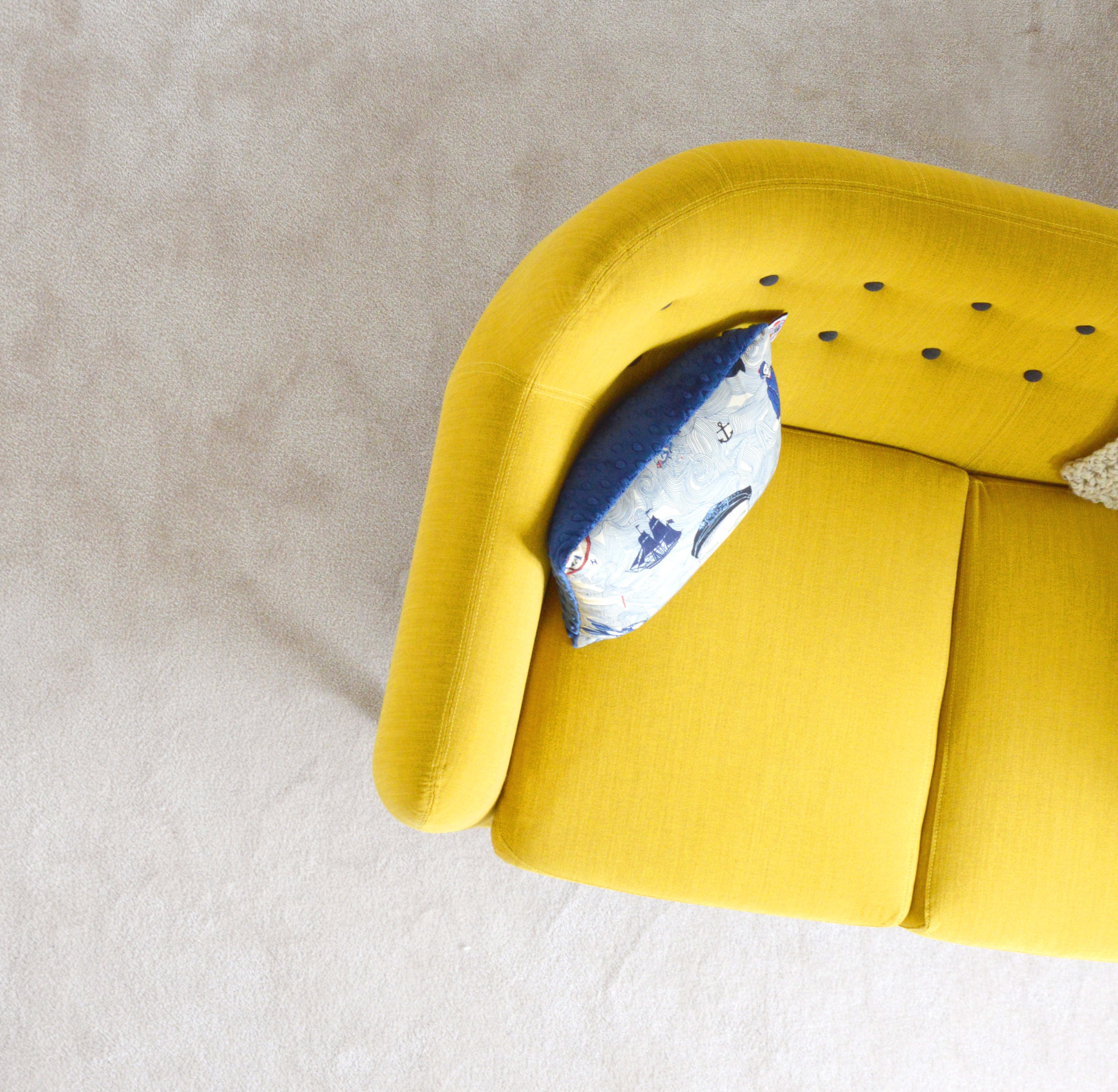 living room, throw pillow, pattern, yellow, wellbeing, nature, no people, still life, fruit, group of objects, furniture, studio shot, seat, sofa, directly above, HD Wallpaper