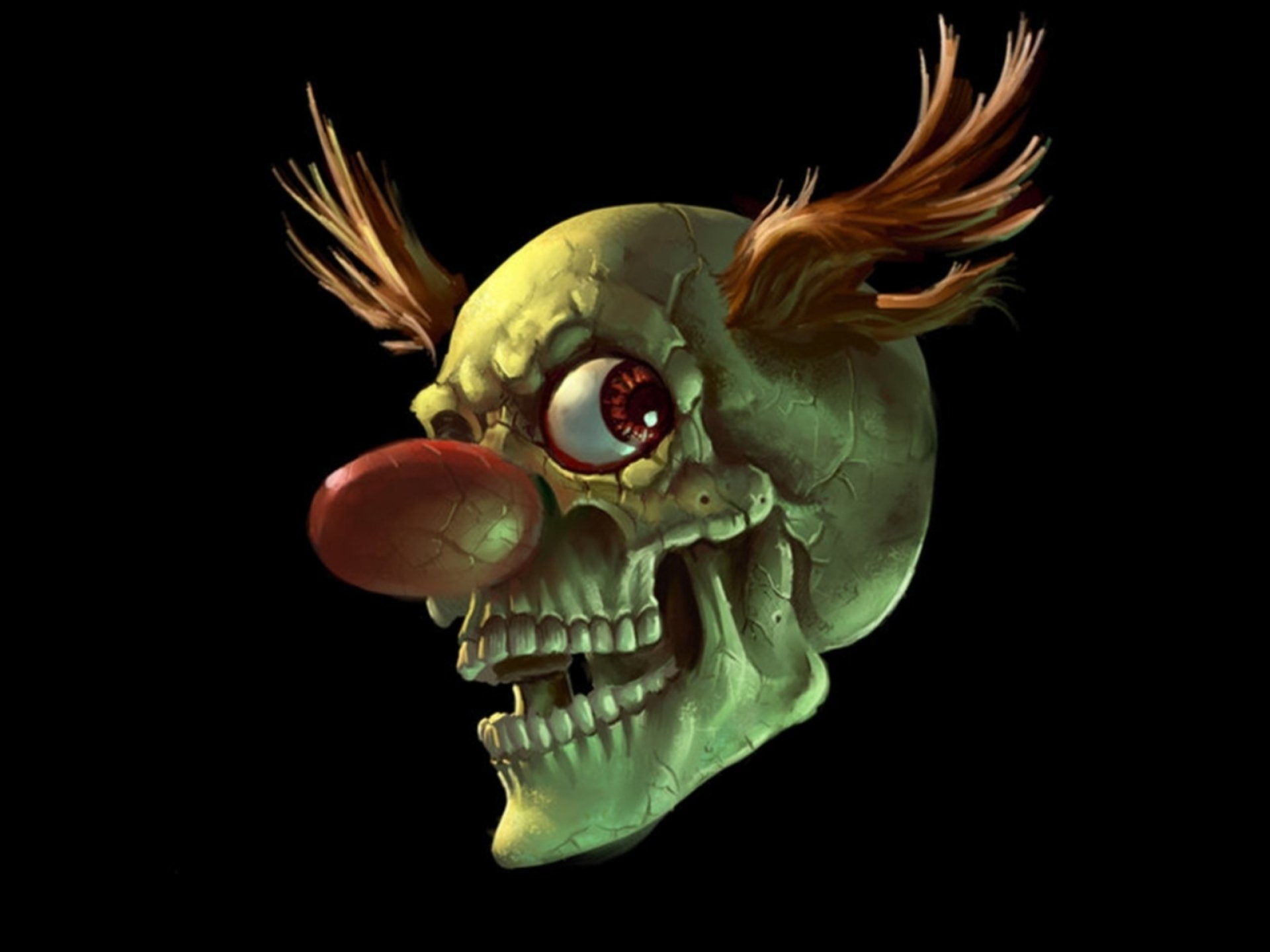 art, Dark, artwork, 1080P, clown, horror, Evil, HD Wallpaper