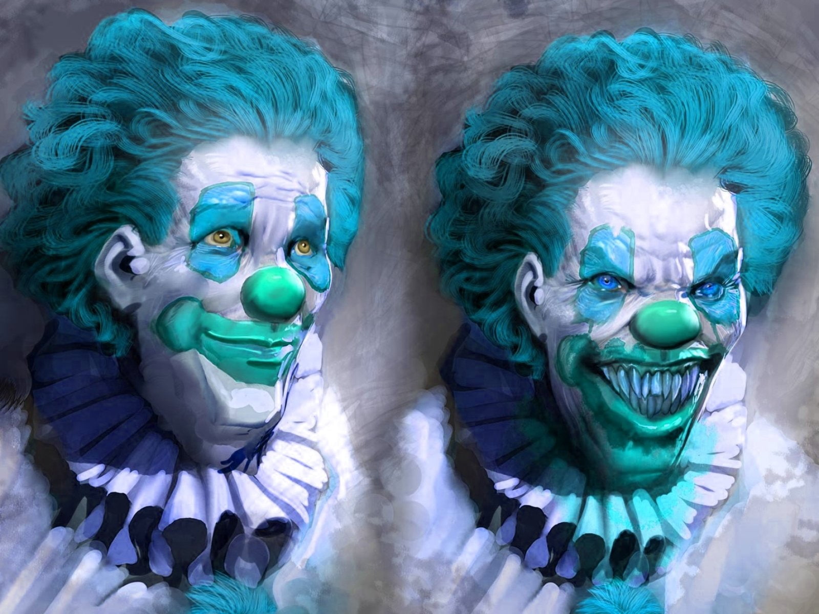 indoors, creativity, artistic, portrait, original, halloween, representation, 720P, close-up, green color, paint, horror, fantasy, scary, wig, clown, monster - fictional character, HD Wallpaper