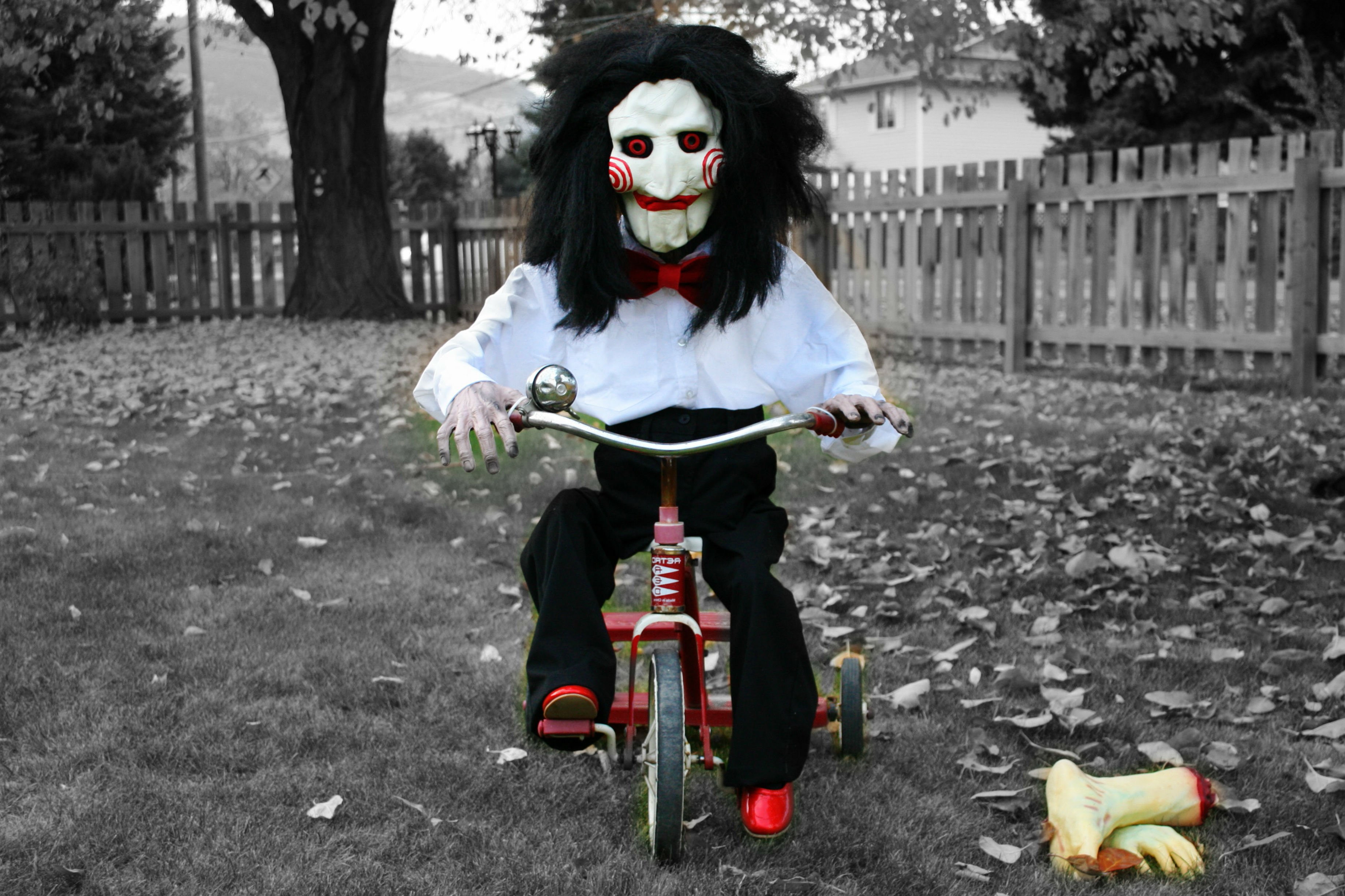 horror, clown, saw, mask, 2K, evil, thriller, dark, HD Wallpaper