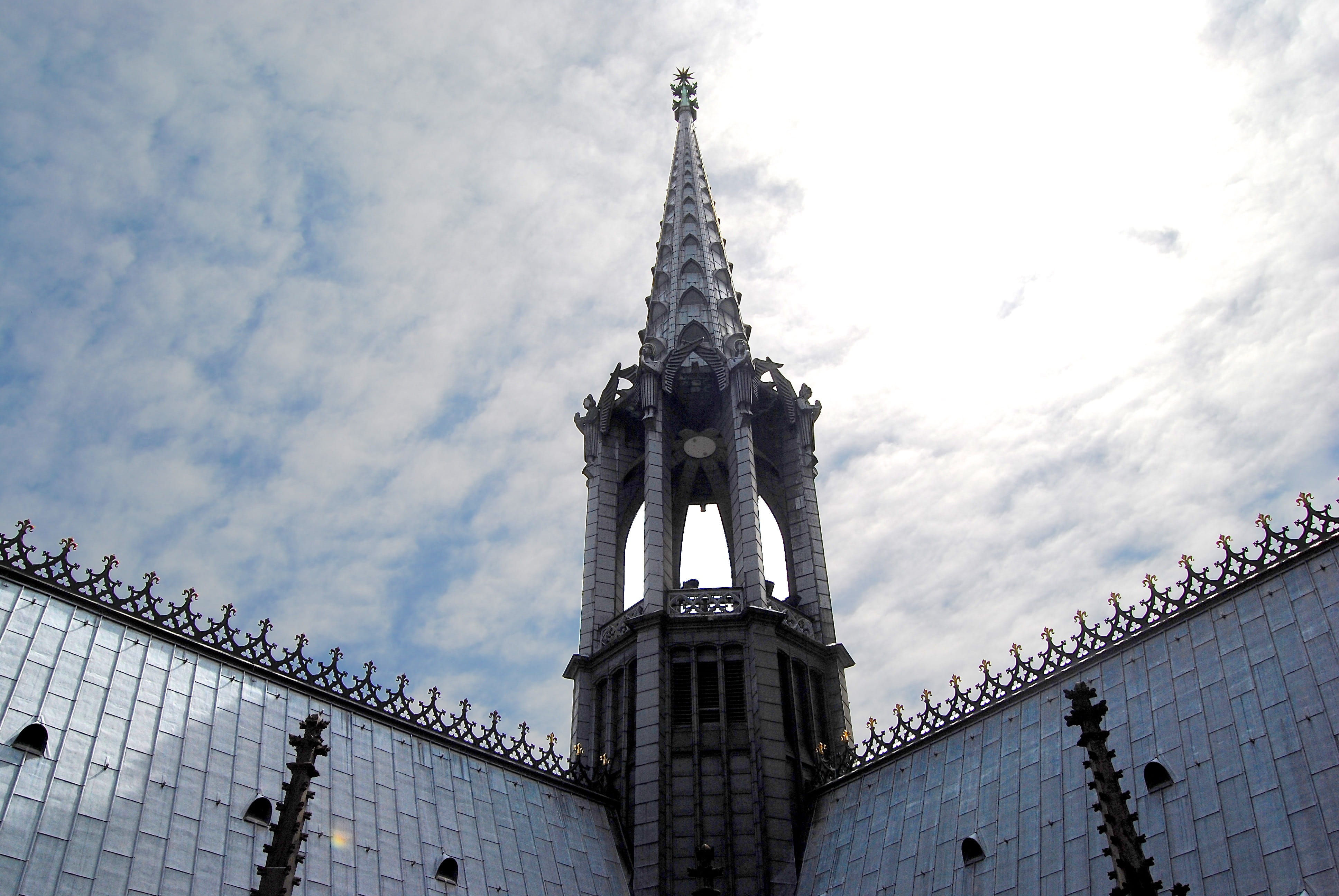 low angle view, building exterior, cloud - sky, history, cologne cathedral, sky, built structure, tourism, no people, statue, 4K, outdoors, building, entity, HD Wallpaper