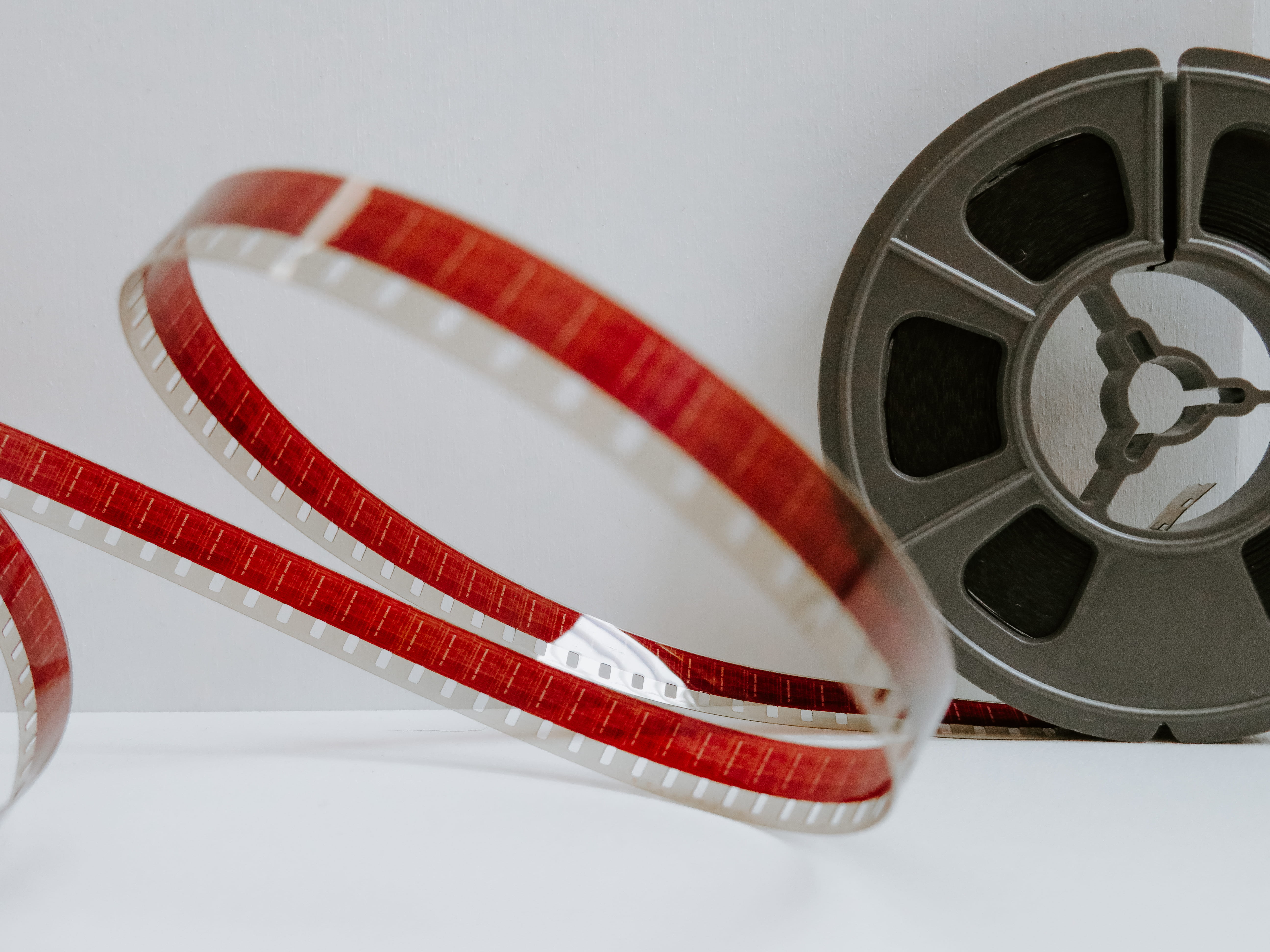 red, studio shot, indoors, equipment, shape, film industry, circle, high angle view, white color, pattern, rolled up, focus on foreground, close-up, led, HD Wallpaper