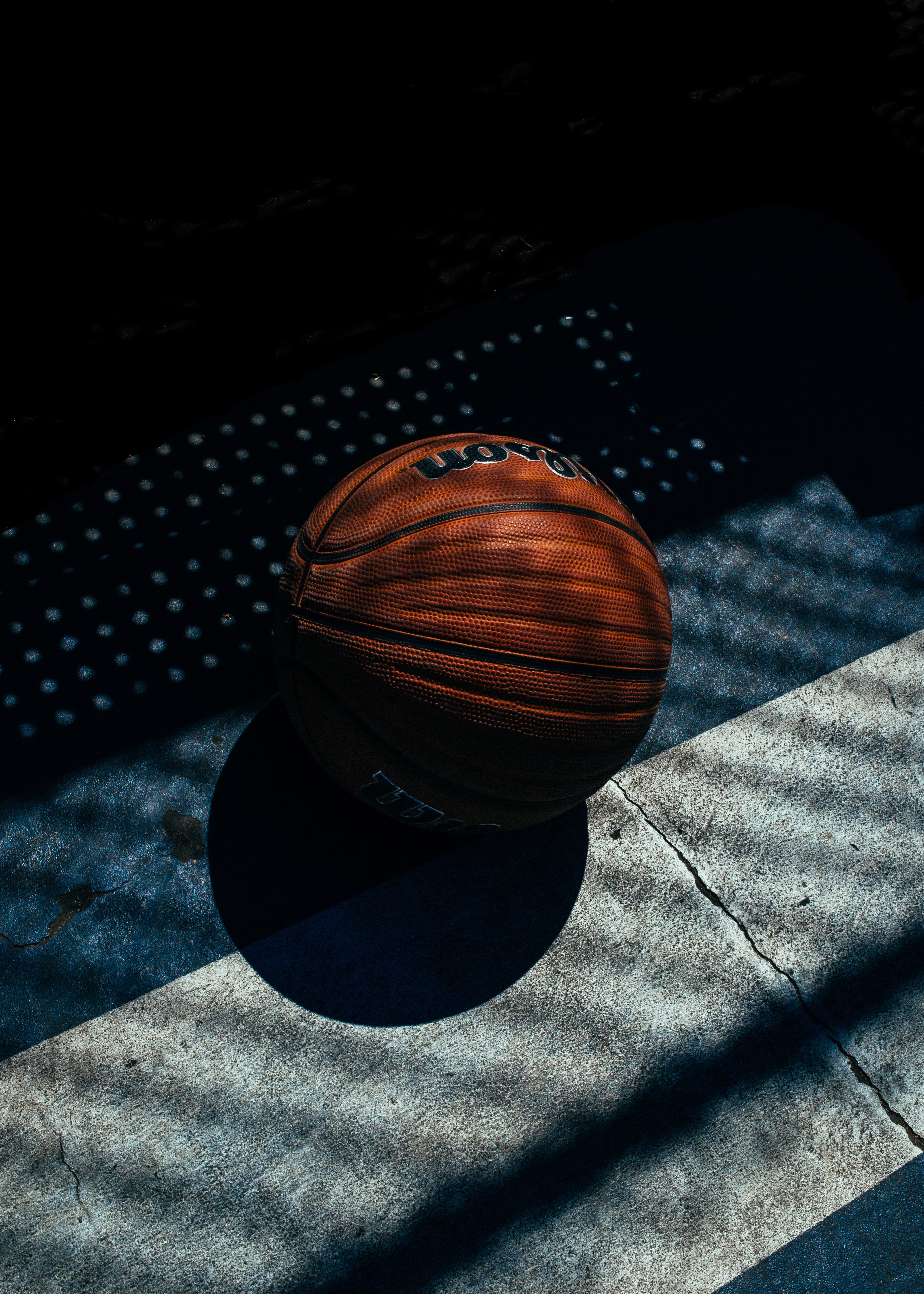 leisure activity, still life, close-up, basketball, ball, circle, basketball ball, pattern, shape, textile, shadow, basketball - sport, leather, sphere, Phone HD Wallpaper