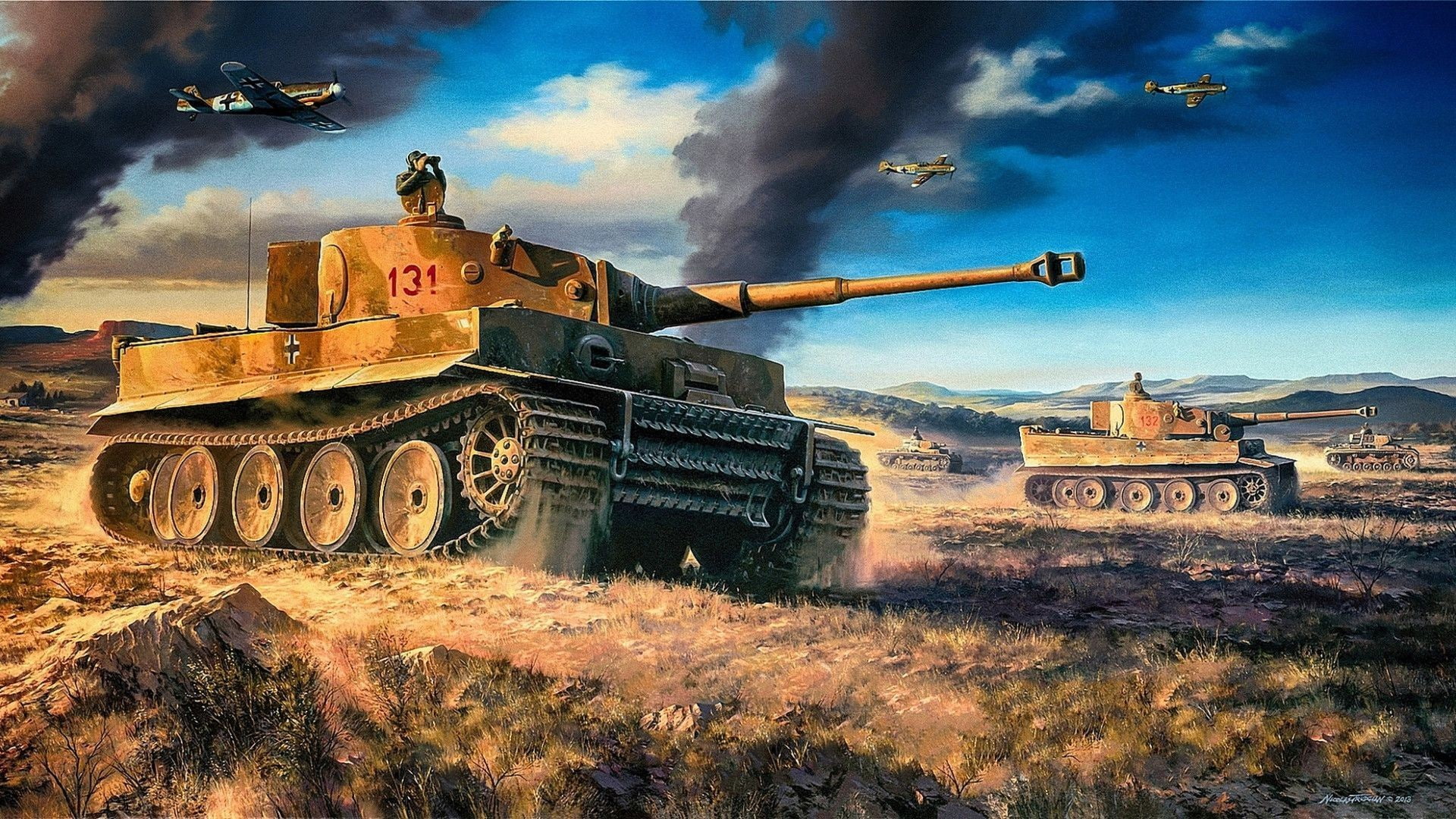 Tank, war, 1080P, Tiger 131, HD Wallpaper