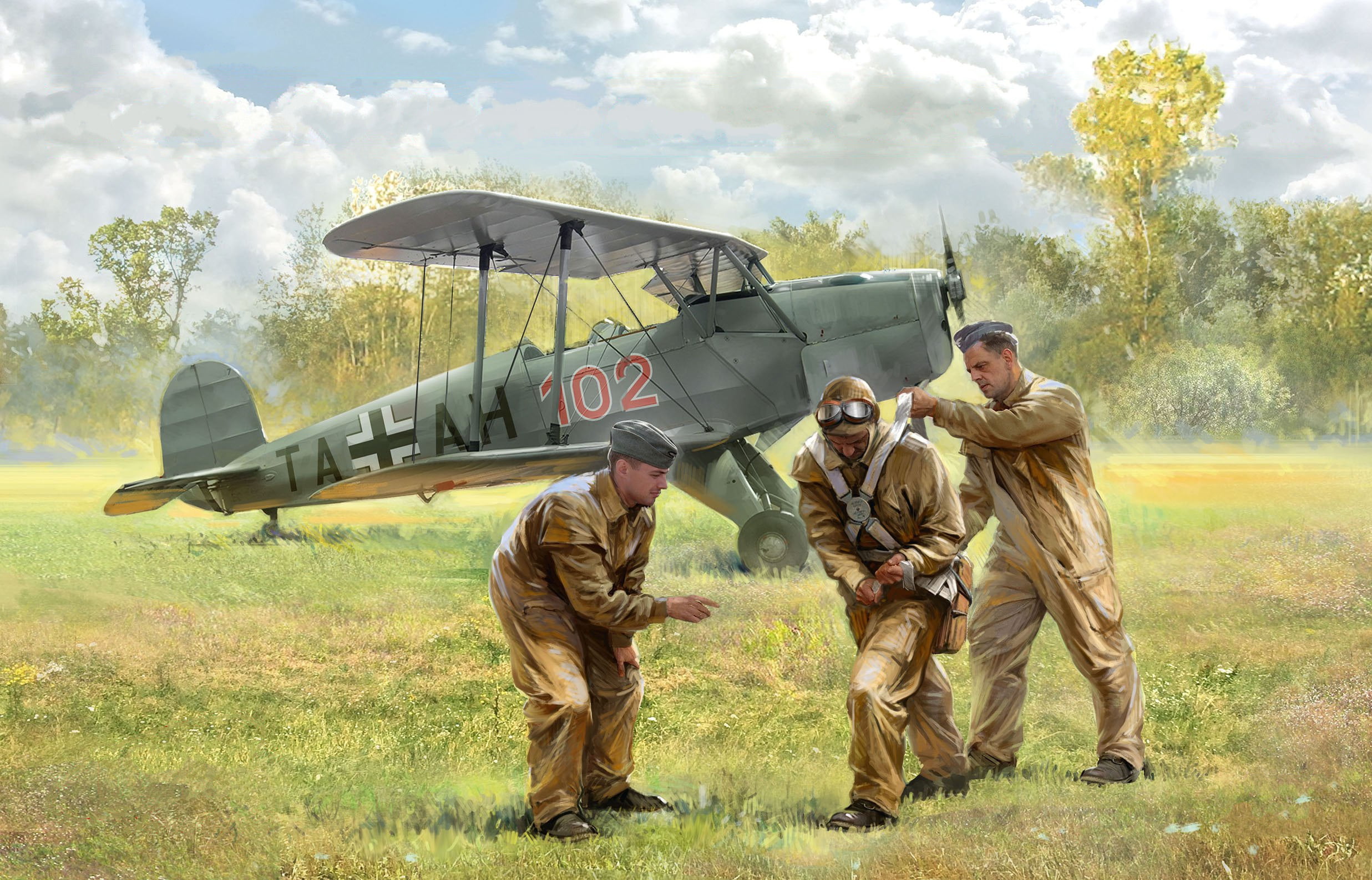 Pilot, training, Luftwaffe, 131 this, 1080P, Bucker 131, HD Wallpaper