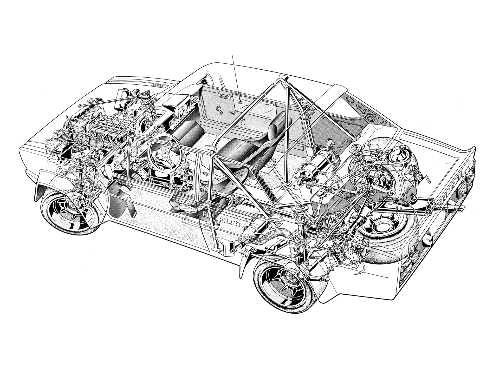 fiat, abarth, cutaway, rally, 131, 1080P, HD Wallpaper