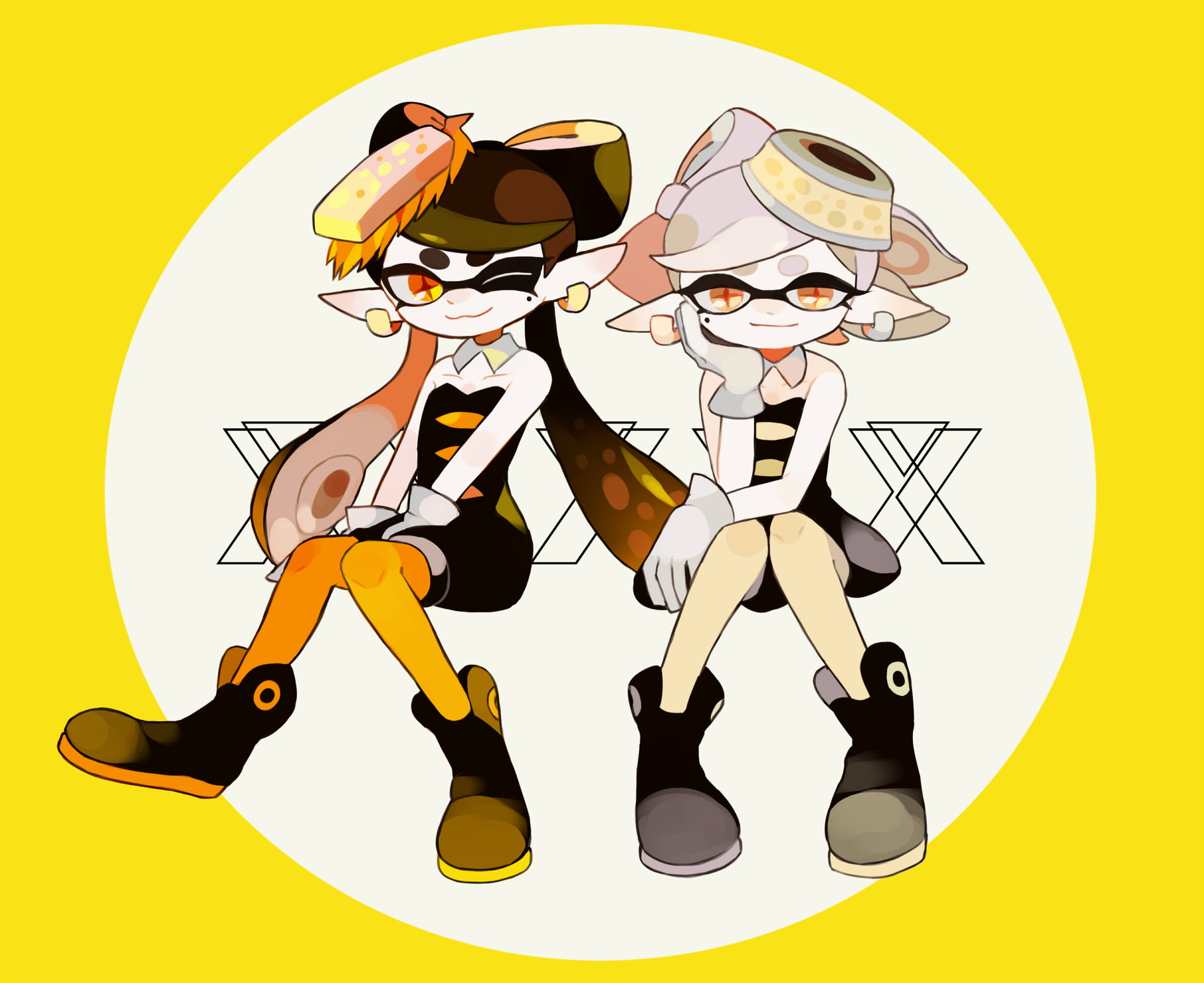 720P, anime, anime girls, 2D, digital art, Splatoon 2, HD Wallpaper