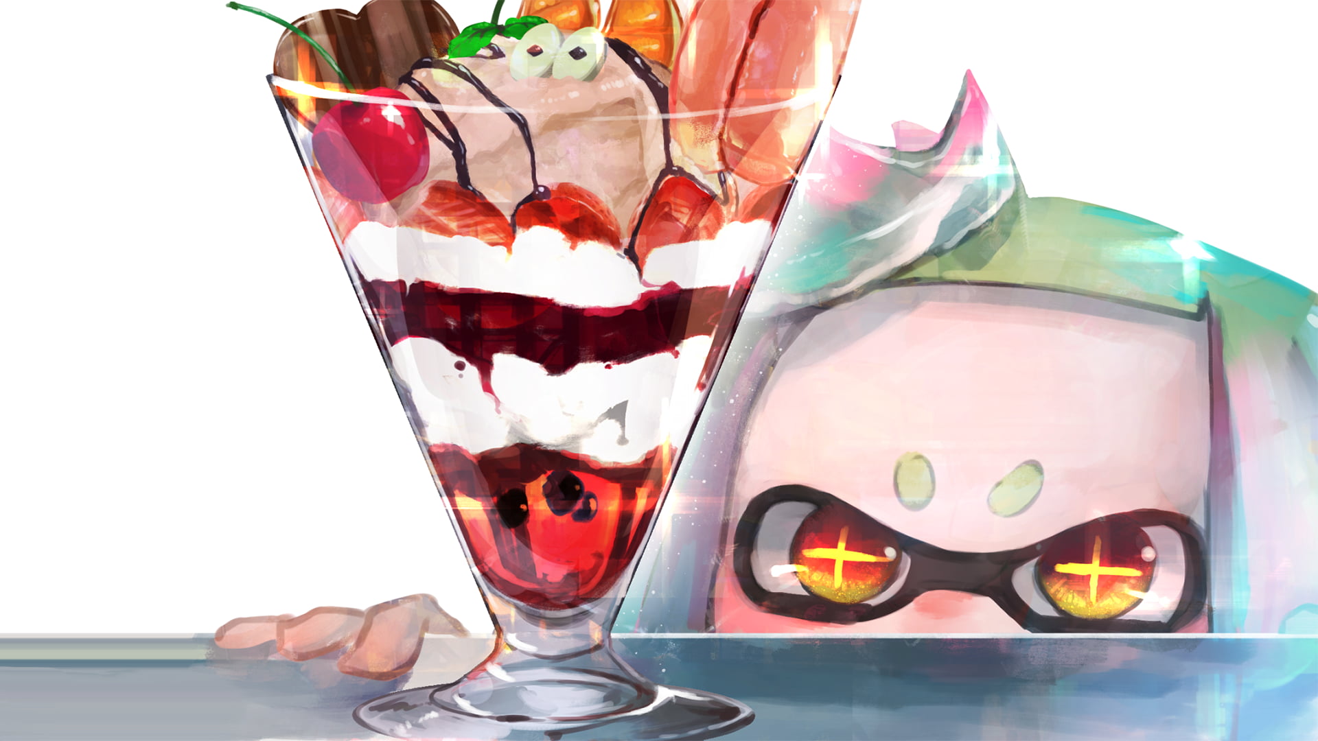 1080P, ice cream, food, Splatoon 2, Nintendo, Splatoon, anime, HD Wallpaper