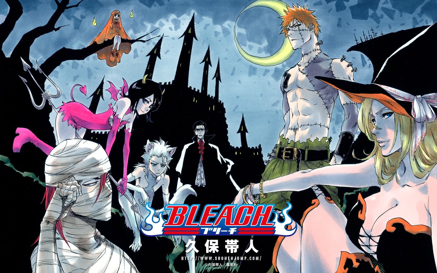 ishida, halloween, rukia, hitsugaya, 720P, rangiku, uryuu, toshiro, inoue, matsumoto, abarai, kuchiki, bleach, ichigo, orihime, kurosaki, renji, HD Wallpaper