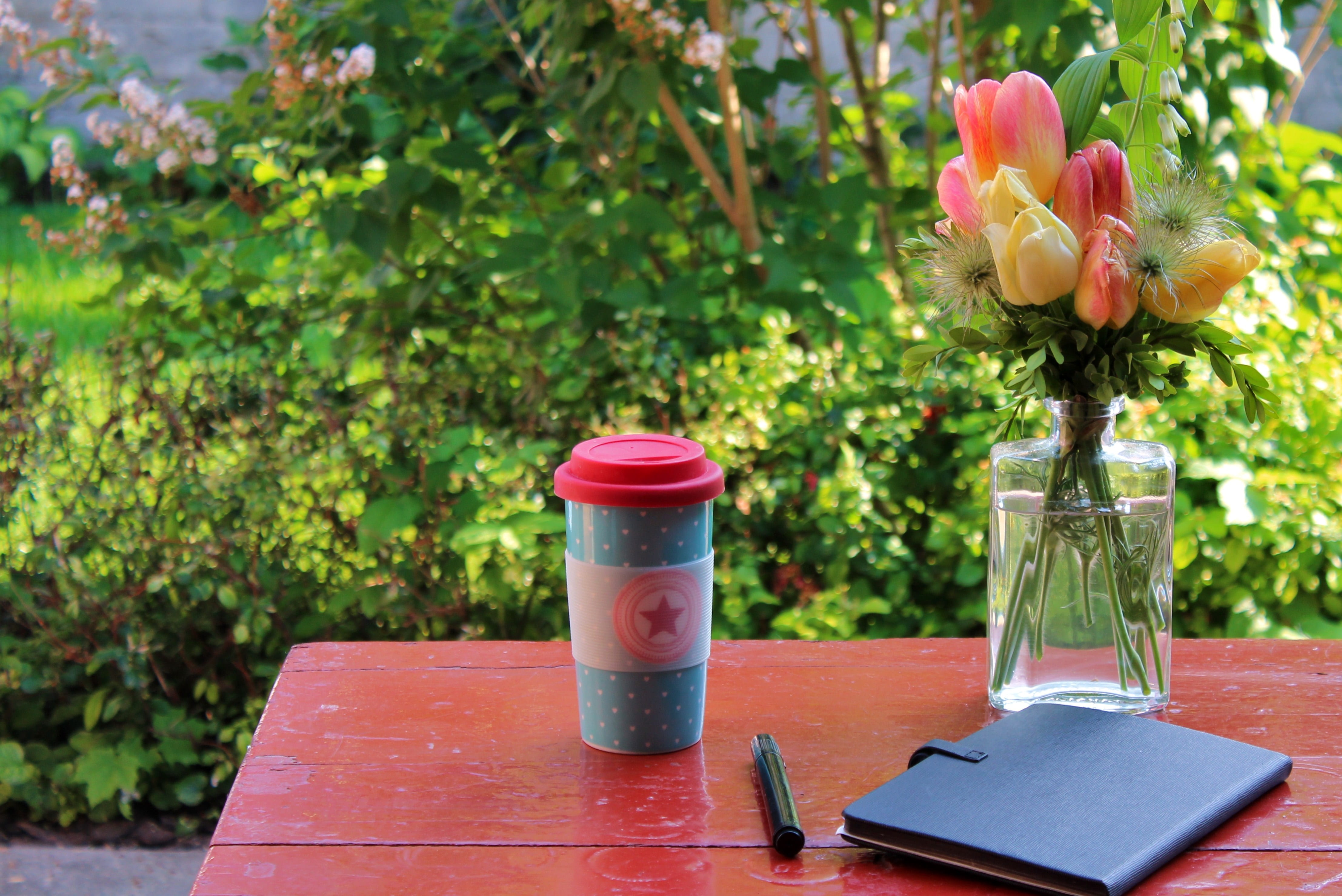 tea, flower head, outdoors, fine art, cup, beauty in nature, marker, relaxation, freshness, the drink, softness, fragility, flower arrangement, colorful mugs, HD Wallpaper
