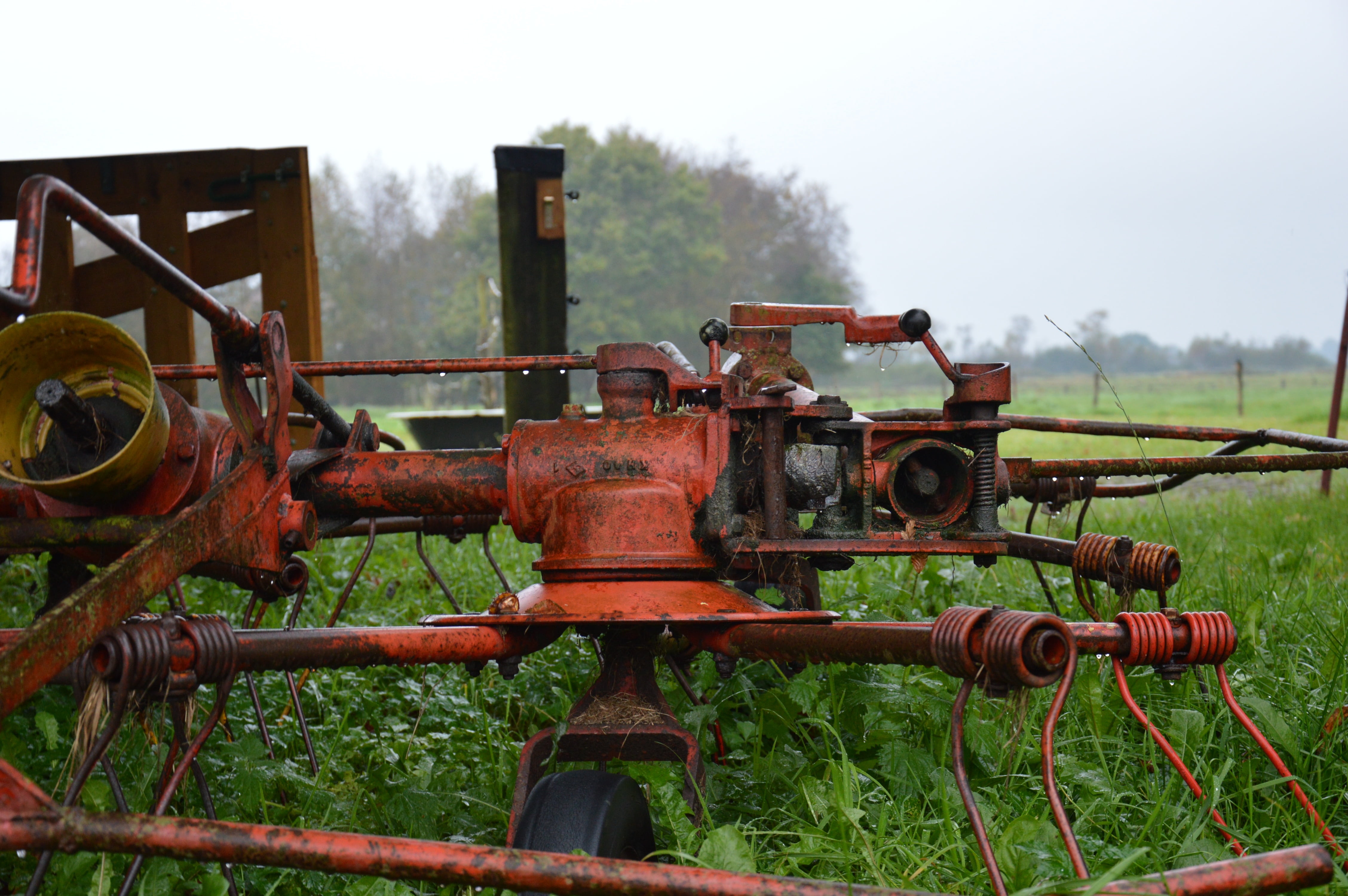 outdoors, agriculture, focus on foreground, machinery, obsolete, plant, deterioration, nature, field, abandoned, metal, 4K, day, harvest, fieldwork, close-up, HD Wallpaper