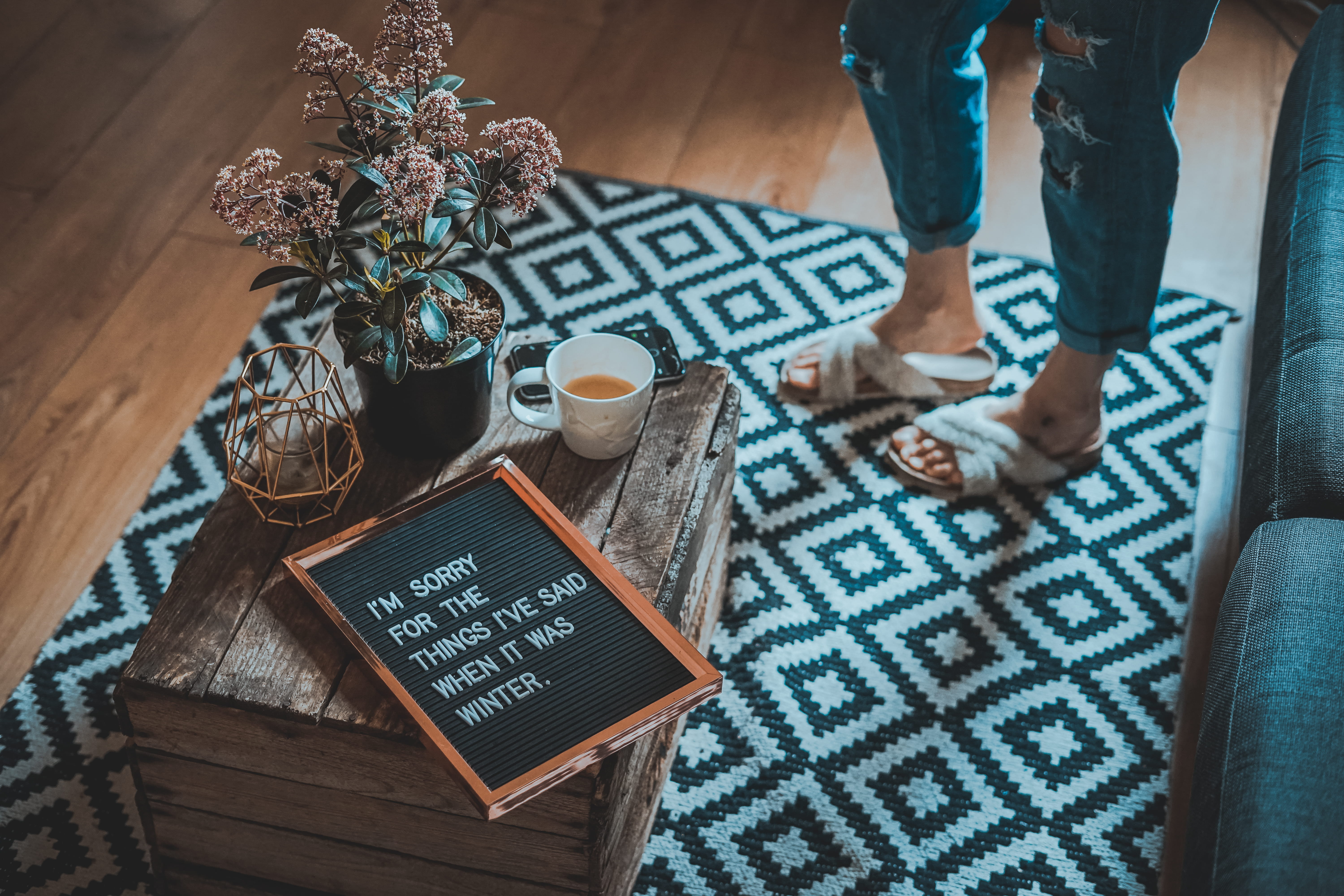 wireless technology, quote, indoors, mug, leisure activity, coffee, cup, message, one person, framed, wood - material, food and drink, communication, sorry, HD Wallpaper