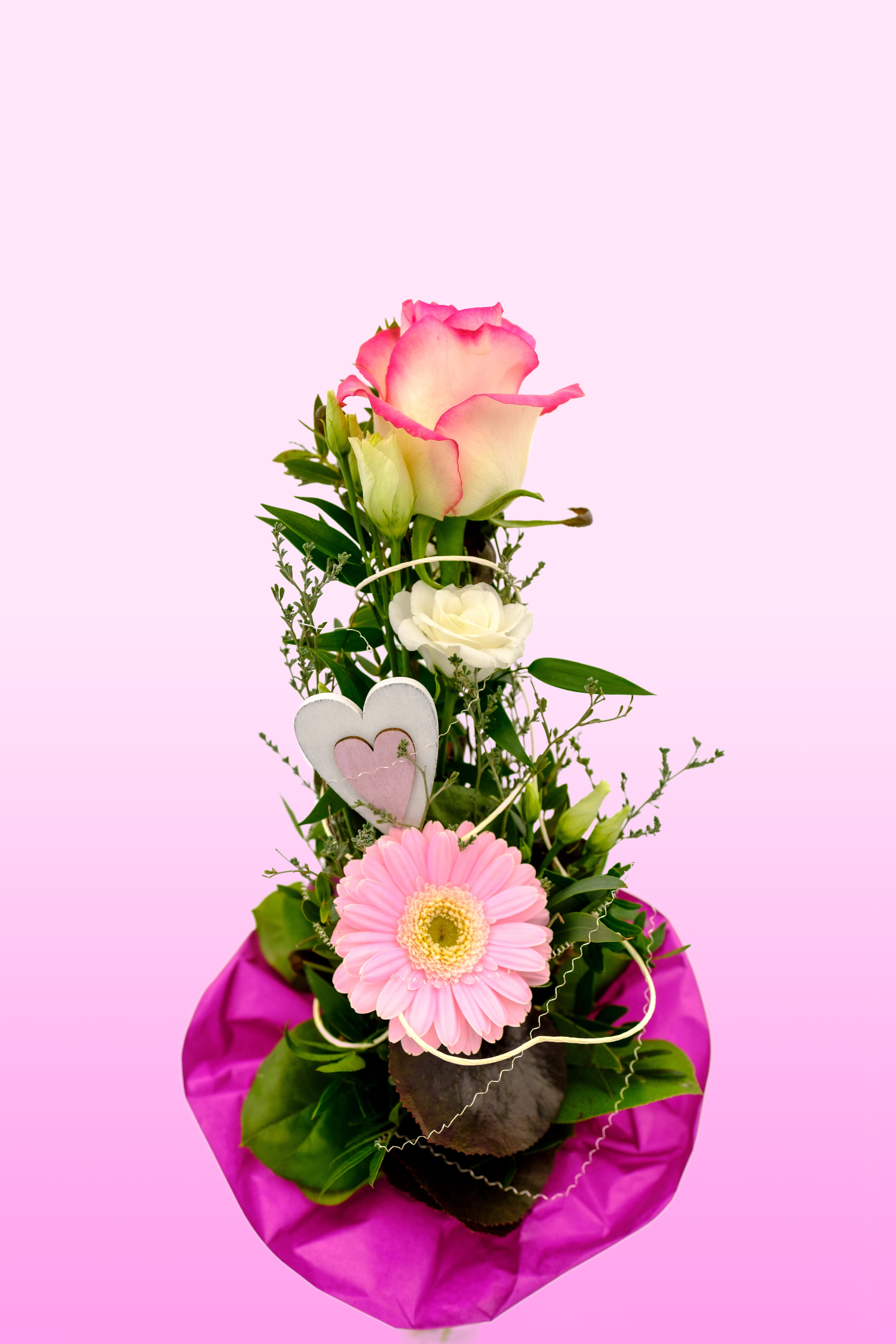 greeting card, love, plant part, background, vulnerability, heart, blossom, studio shot, romance, close-up, flowers, flower arrangement, postcard, pink background, Phone HD Wallpaper