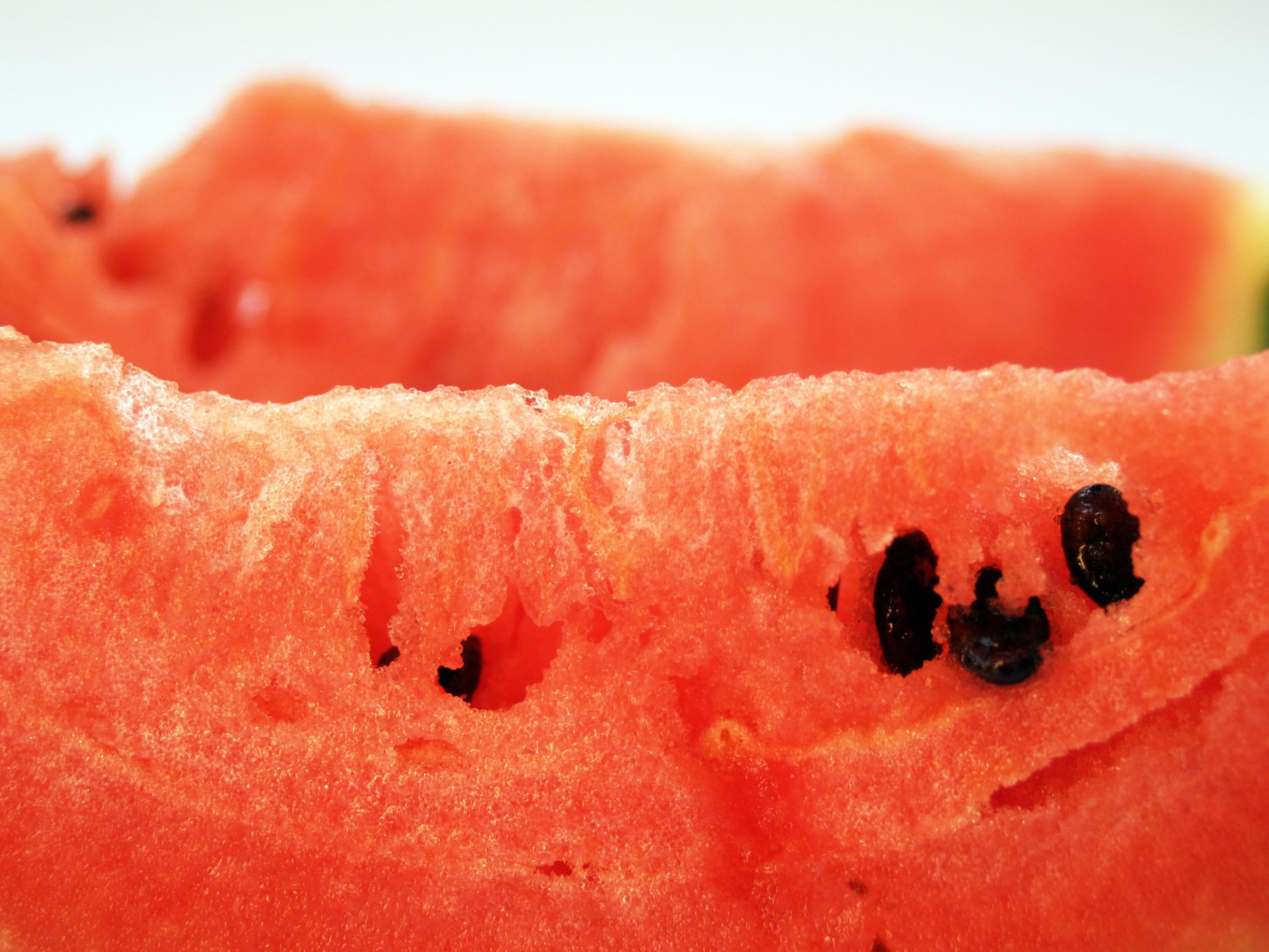 healthy eating, food and drink, background, fresh, ripe, watermelon white background, studio shot, no people, dessert, focus on foreground, fruit, sweet food, HD Wallpaper