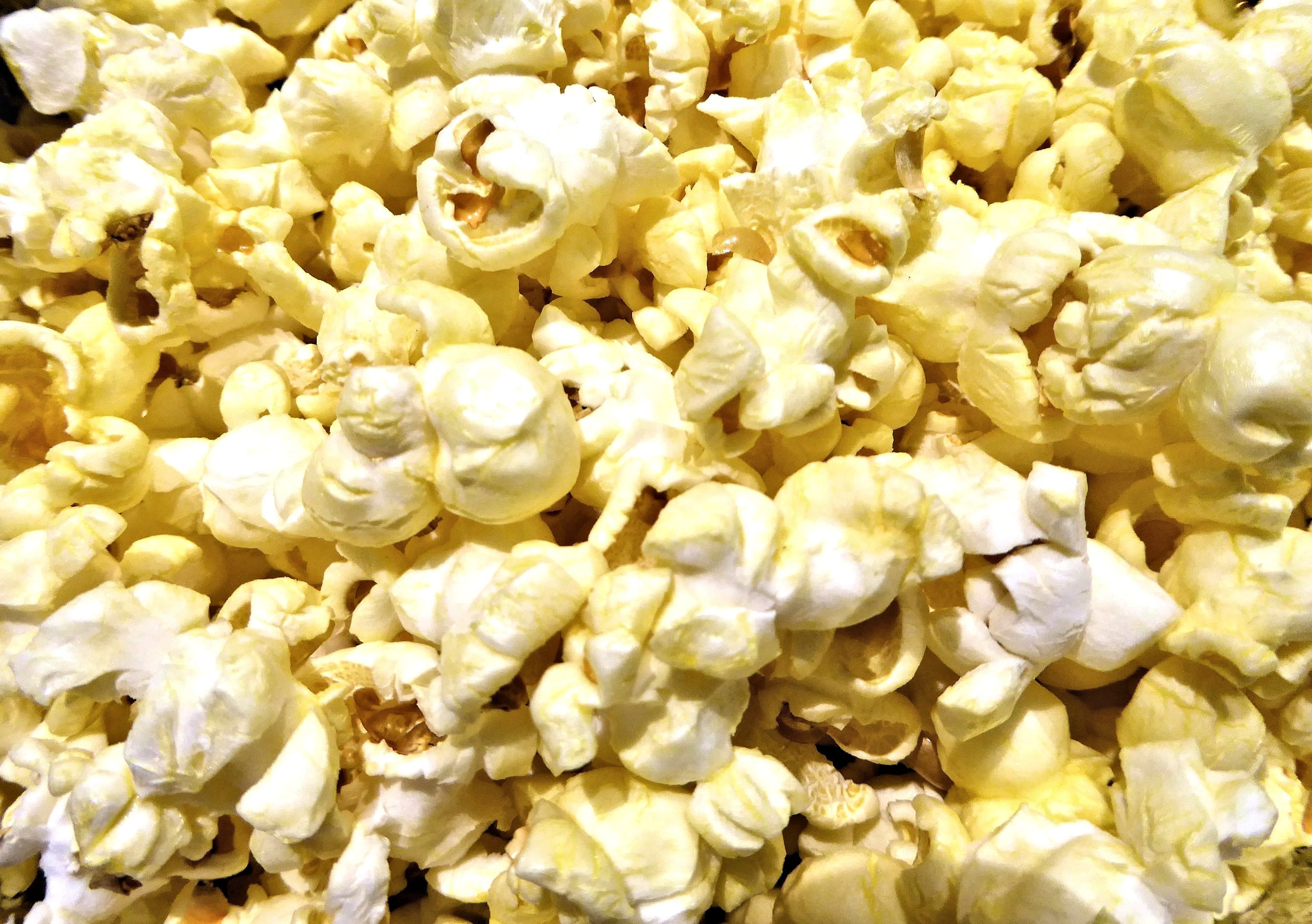 backgrounds, popcorn, still life, textured, heap, large group of objects, display, salt, pop corn, beauty in nature, 2K, food and drink, abundance, freshness, HD Wallpaper