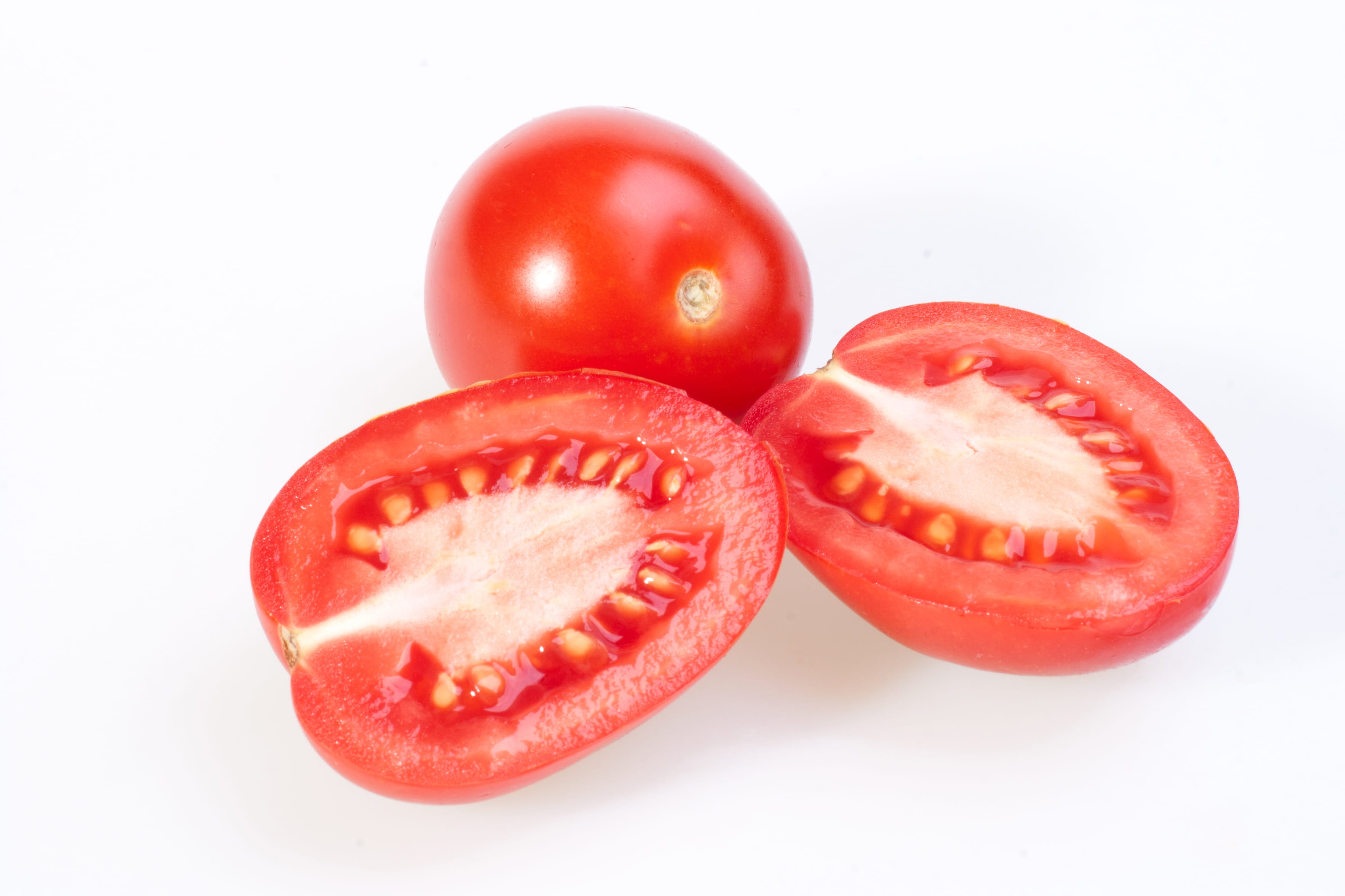 slice, raw, vegetarian food, cross section, fresh, vegetable, small group of objects, close-up, dieting, indoors, studio shot, nutrition, seed, vibrant color, HD Wallpaper