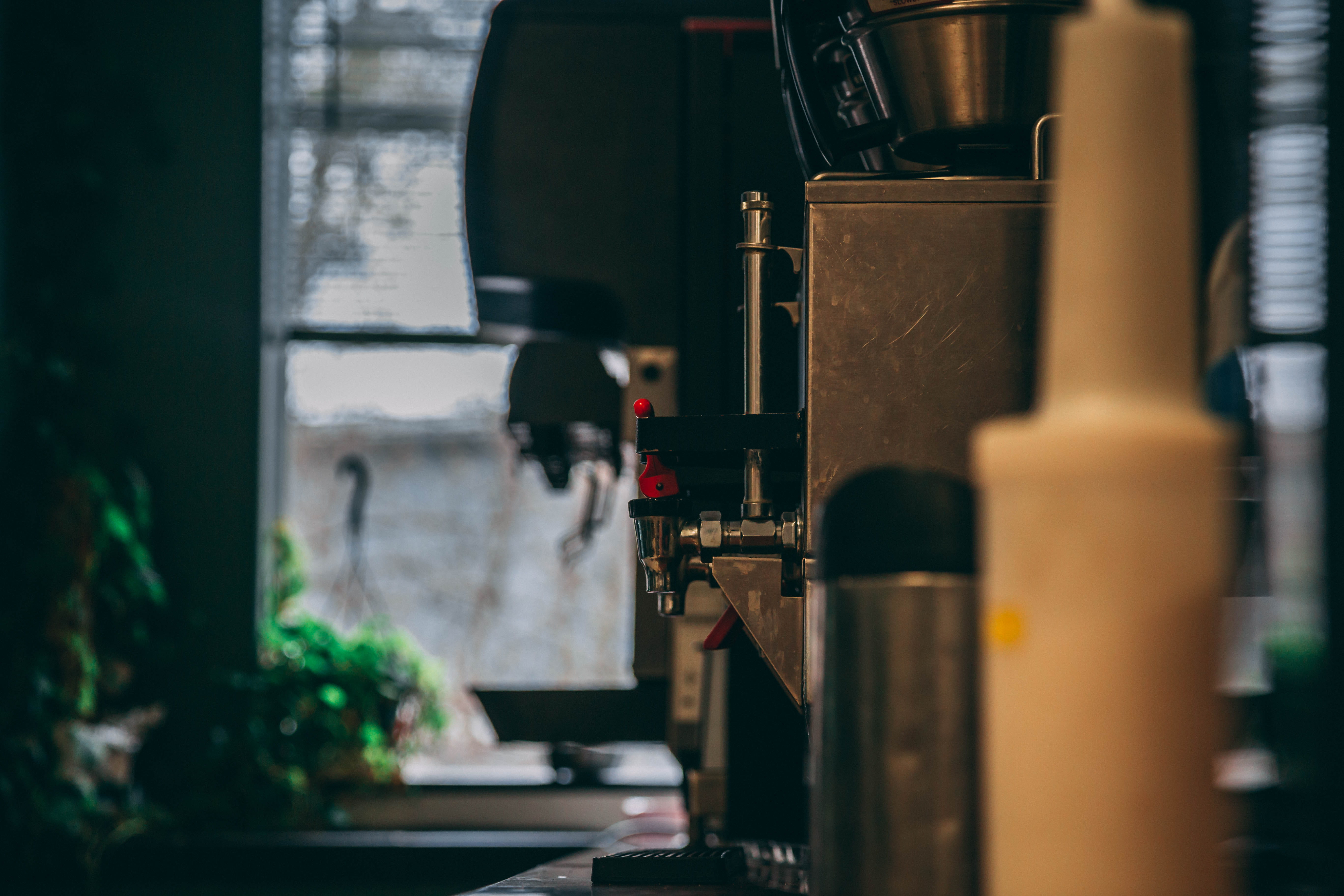 industry, close, 5K, no people, metal, machinery, coffee machine, brewery, day, appliance, factory, drink, coffee shop, grinder, food and drink industry, HD Wallpaper