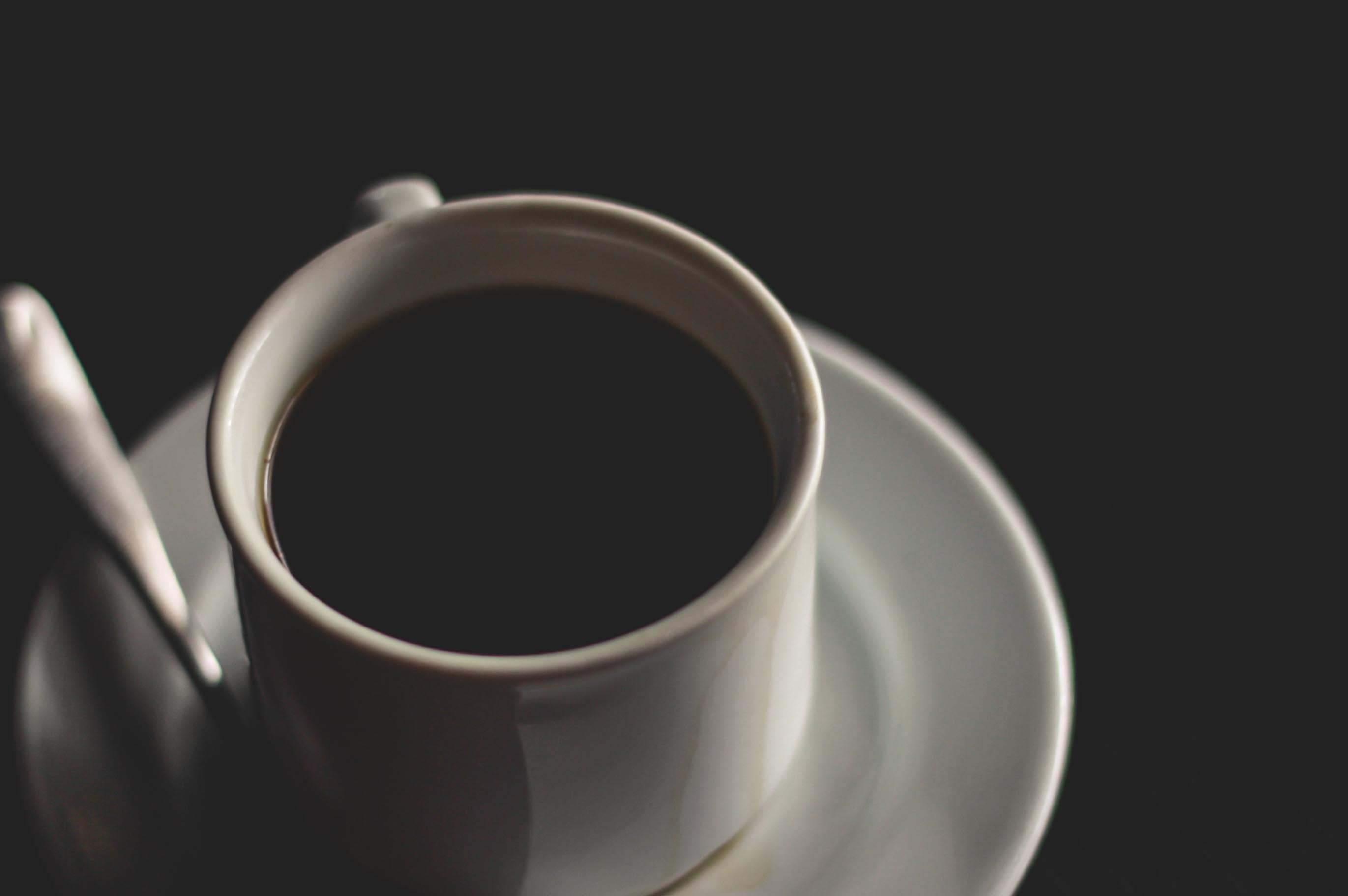 espresso, caffeine, hot, mug, freshness, close, photo, coffeehouse, coffee - drink, coffee cup, black, studio shot, black background, saucer, tea cup, coffee, HD Wallpaper