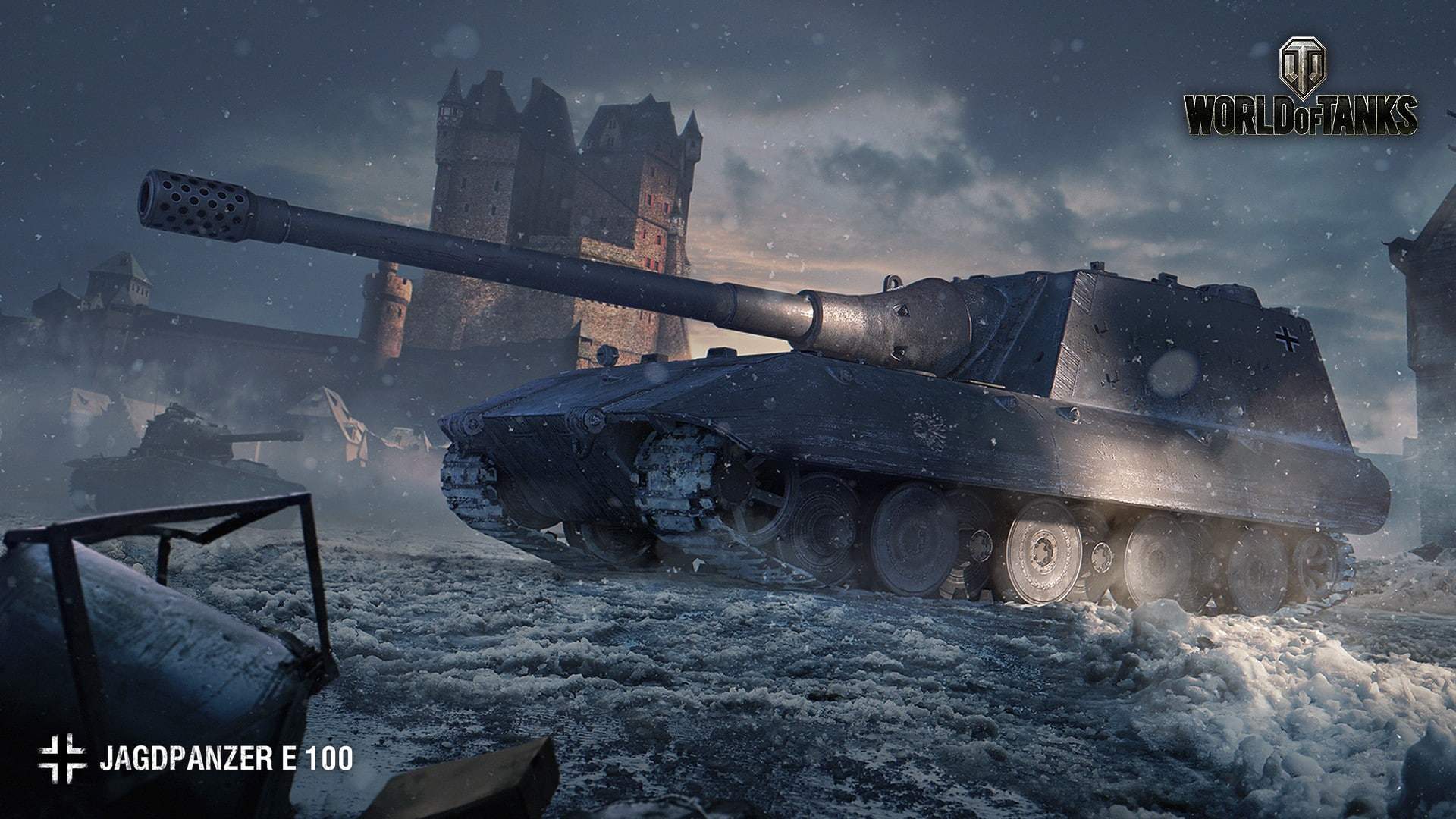 snow, castle, 1080P, tank, World of Tanks, Jagdpanzer E 100, HD Wallpaper