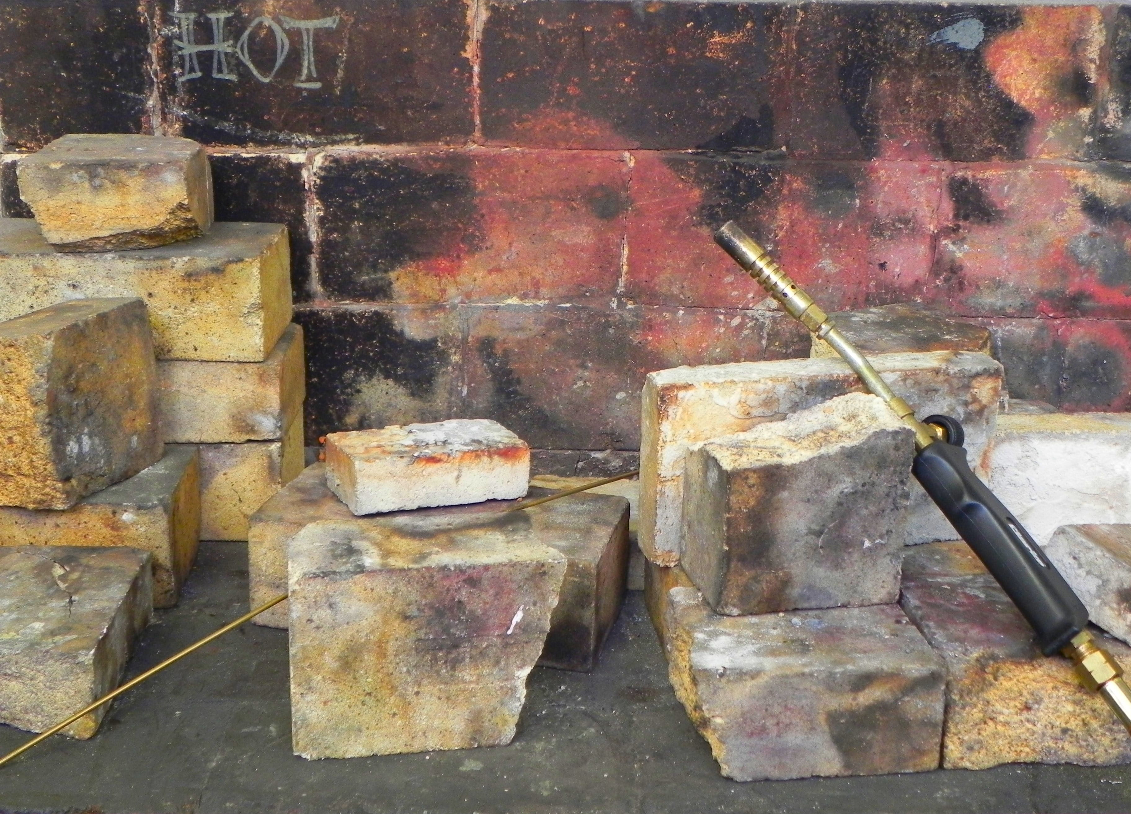 metal industry, close-up, workshop, welding, wall - building feature, brick, hand tool, day, weld, wall, blowtorch, preparation, torch, braise, braising, HD Wallpaper